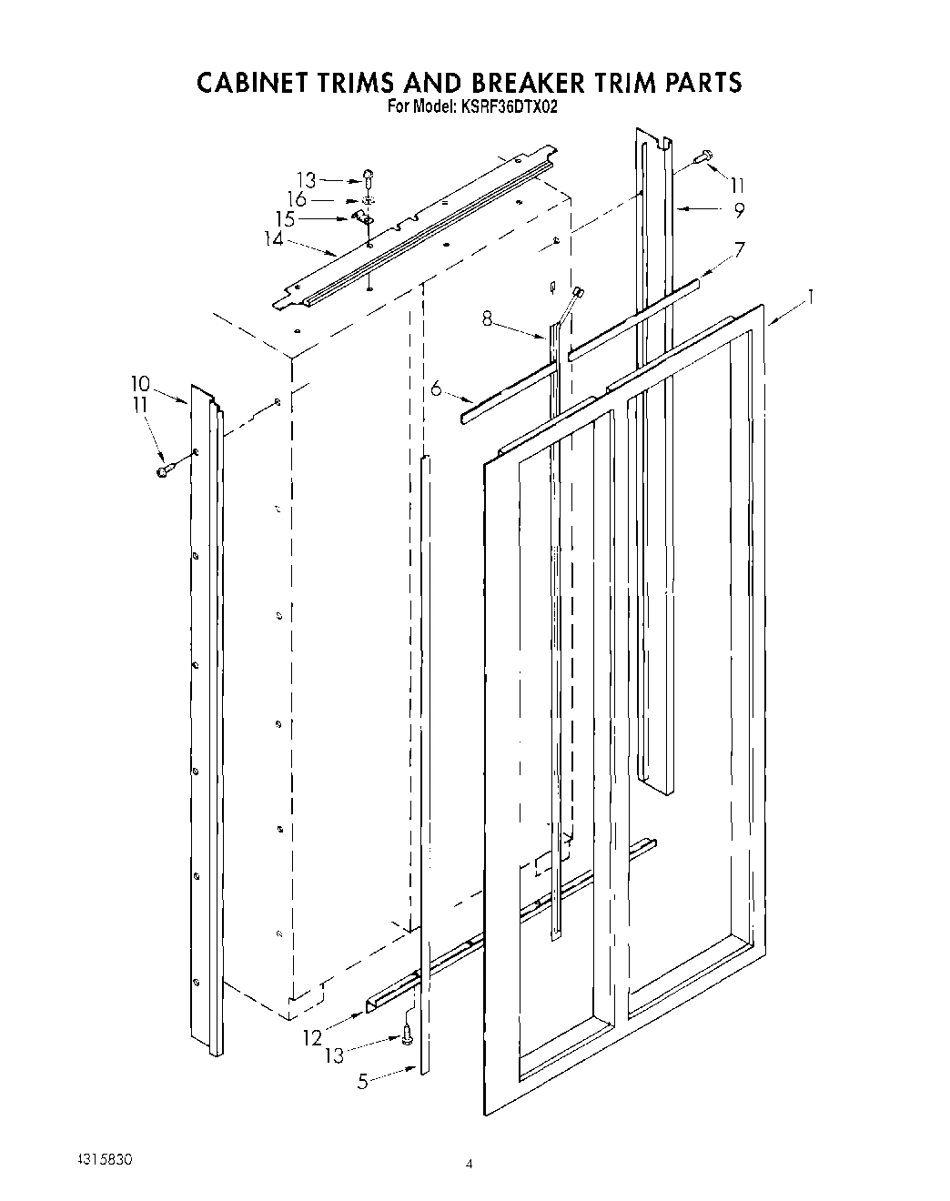 02 - CABINET TRIMS AND BREAKER TRIM