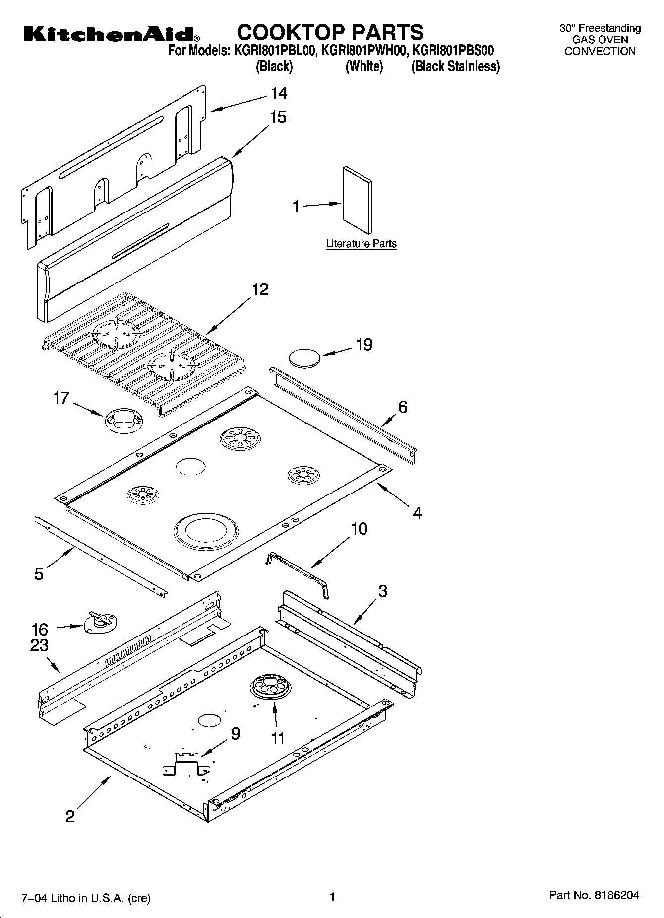 01 - COOKTOP PARTS