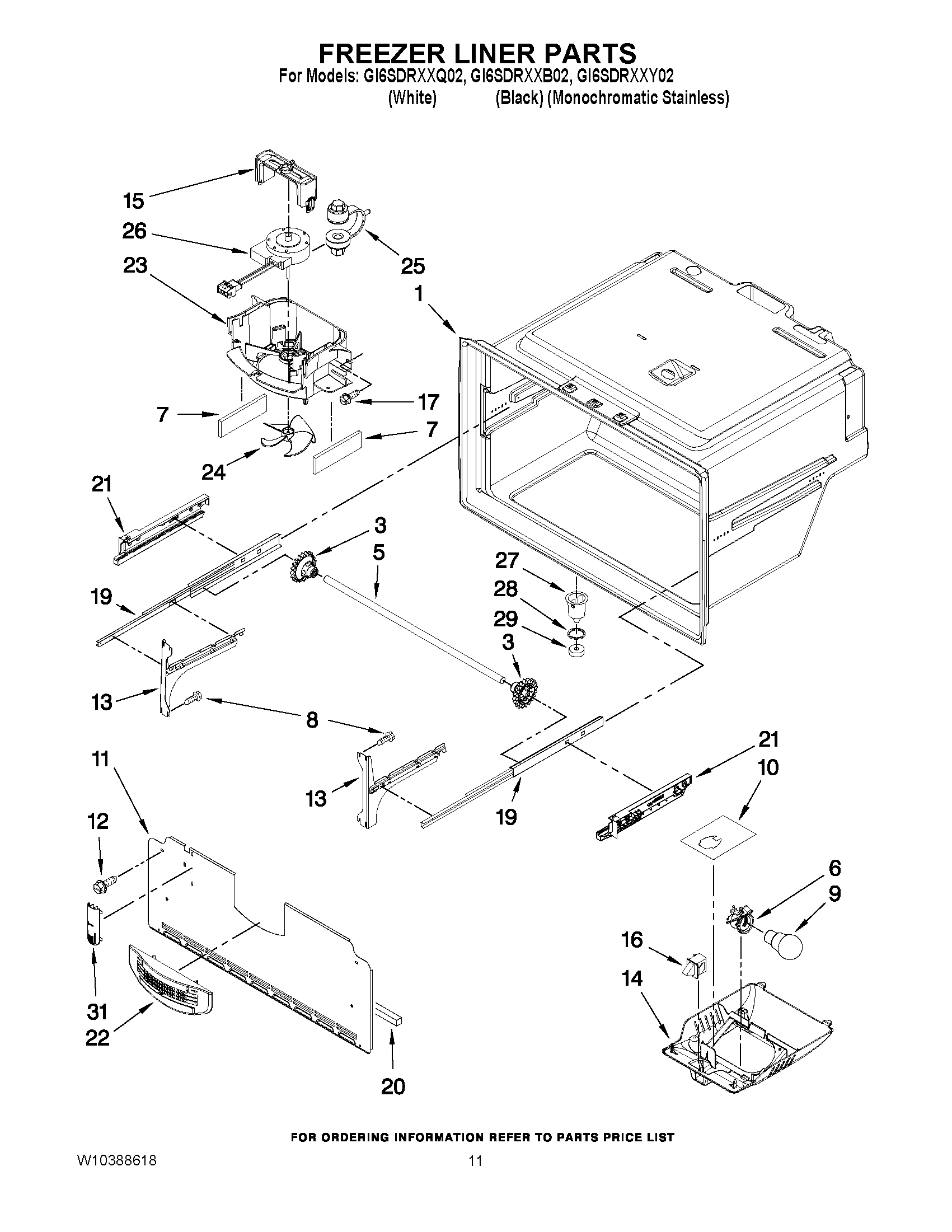 06 - FREEZER LINER PARTS