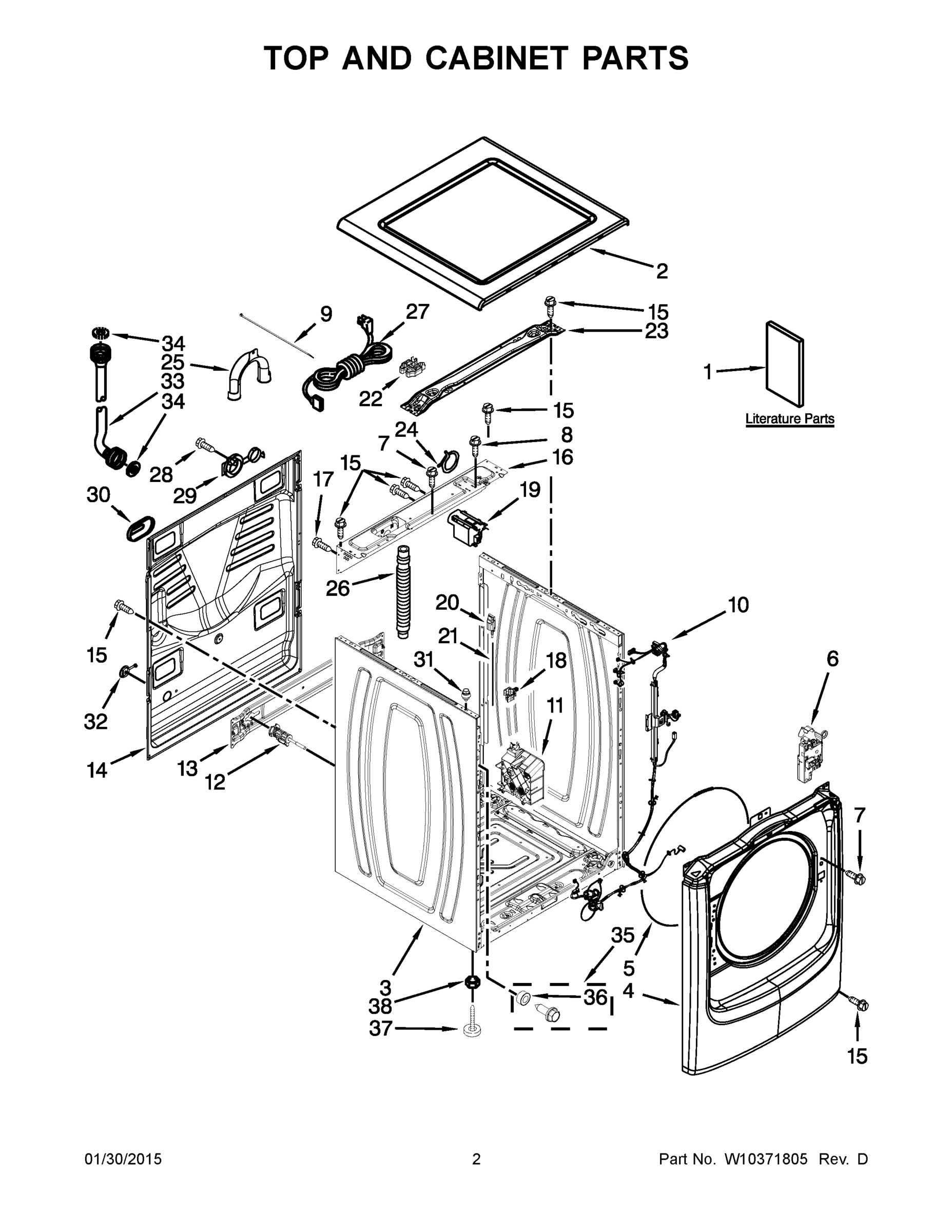 02 - TOP AND CABINET PARTS