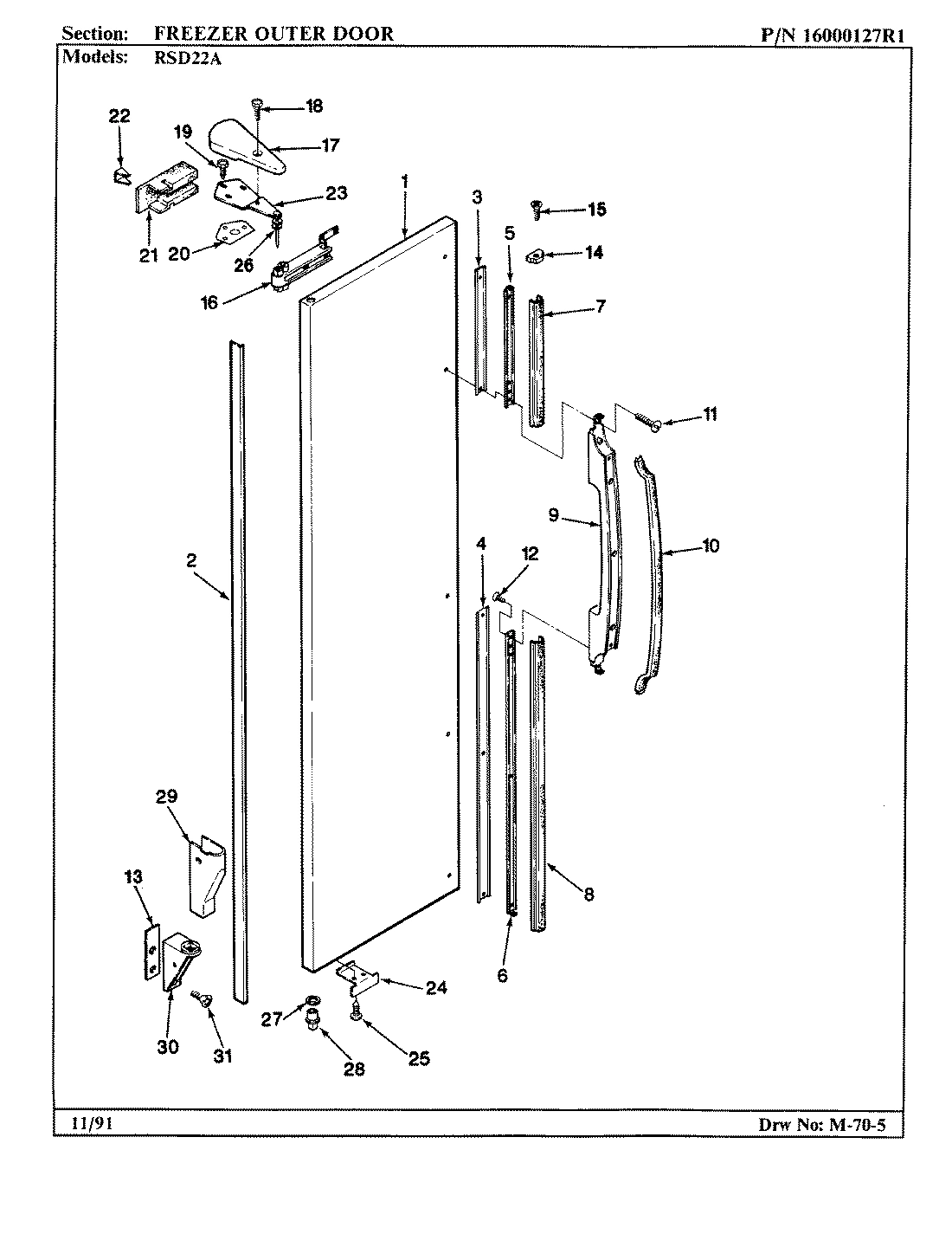 04 - FREEZER OUTER DOOR