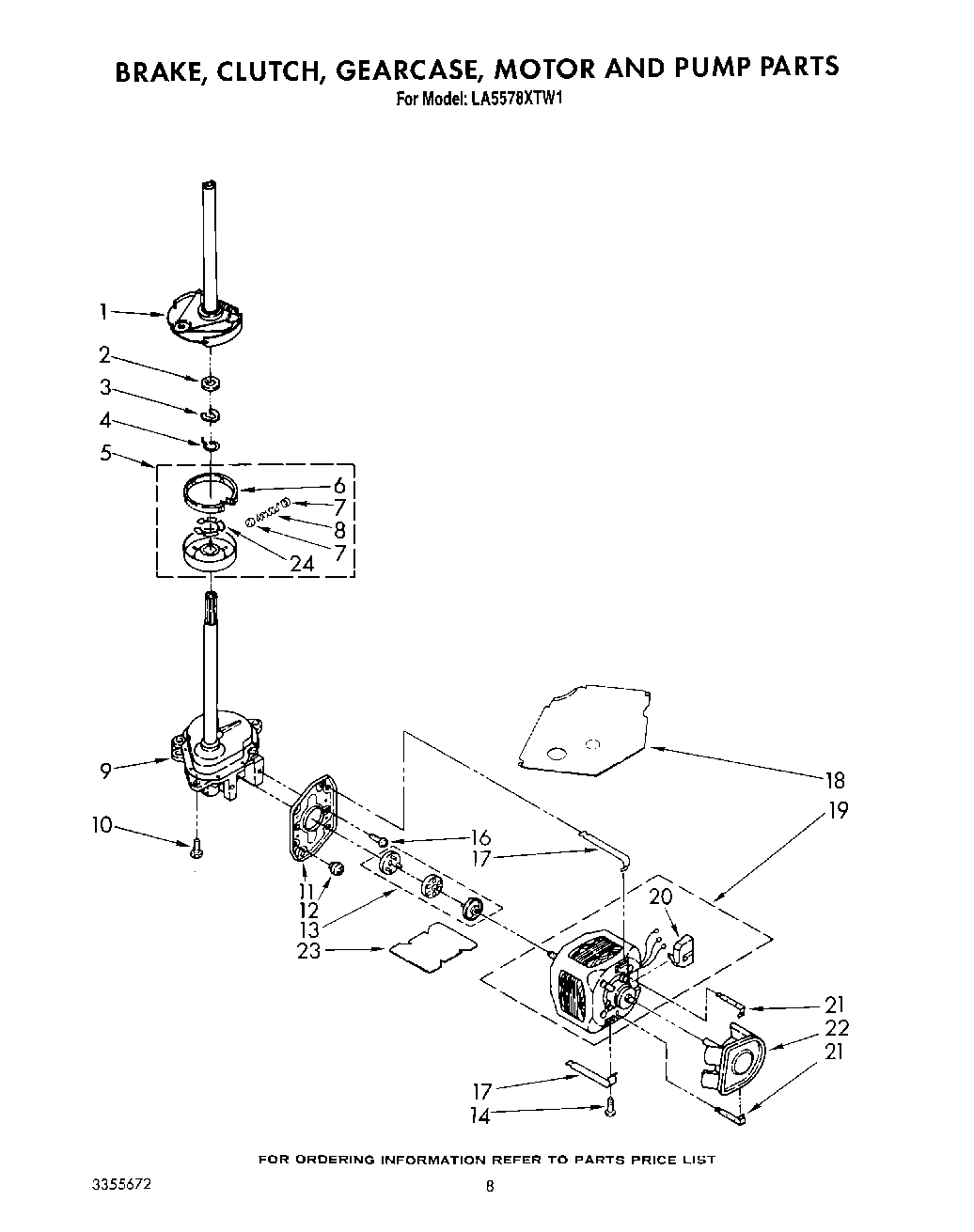 07 - BRAKE, CLUTCH, GEARCASE, MOTOR AND PUMP