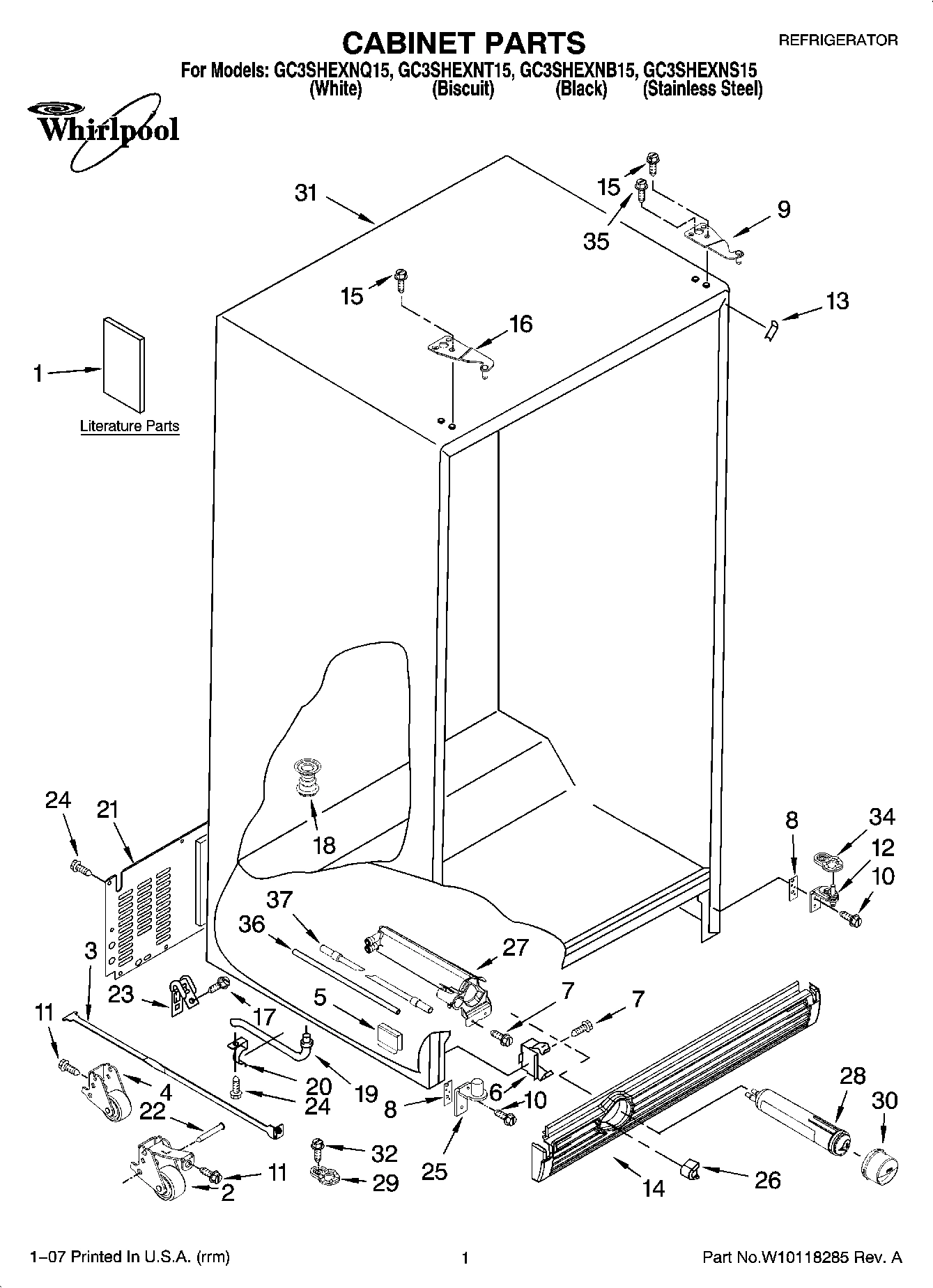 01 - CABINET PARTS