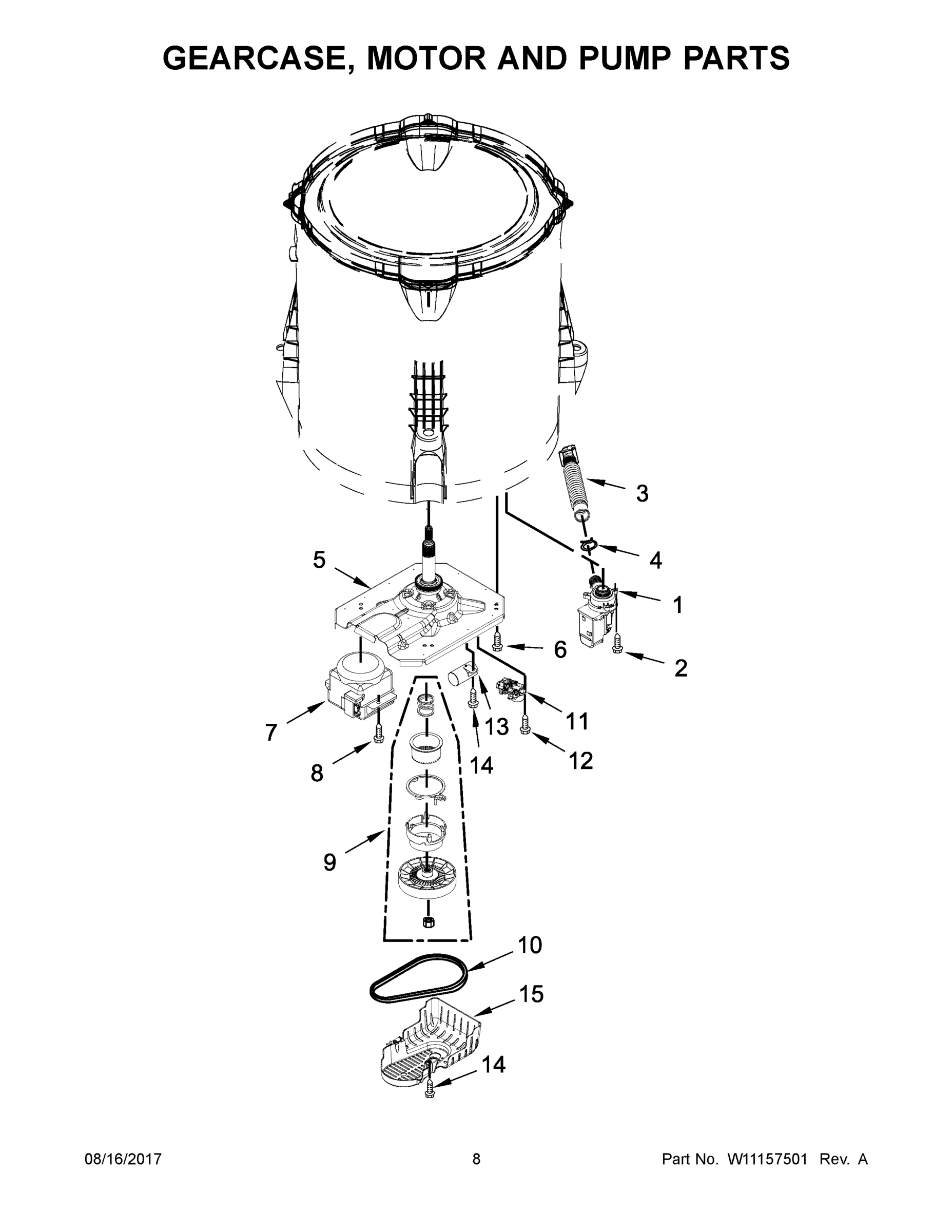 05 - GEARCASE, MOTOR AND PUMP PARTS