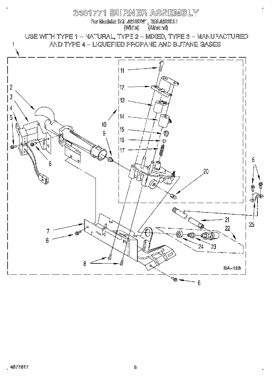 03 - 3401771 BURNER ASSEMBLY