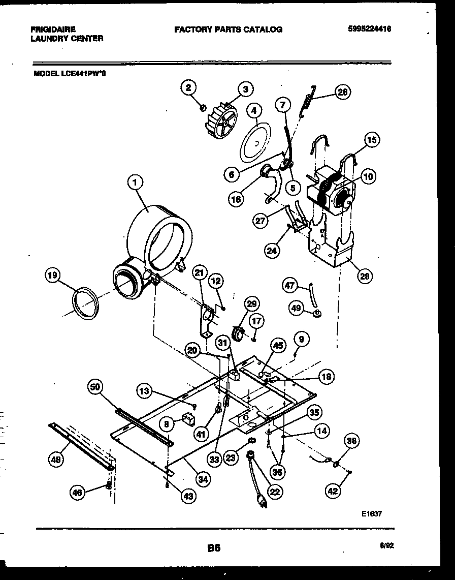 04 - DRYER MOTOR, BLOWER AND BELT
