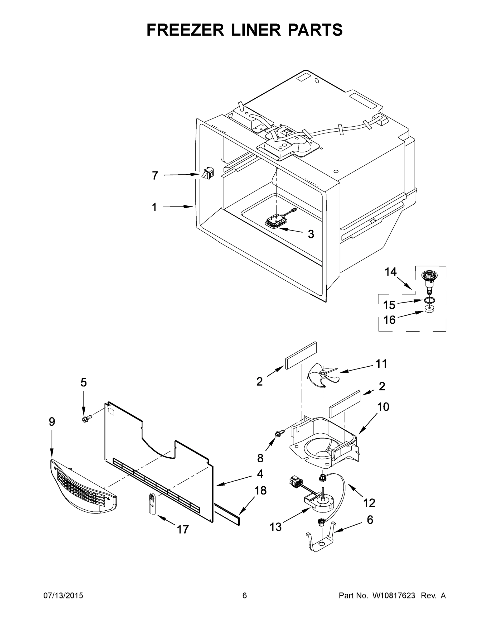 04 - FREEZER LINER PARTS