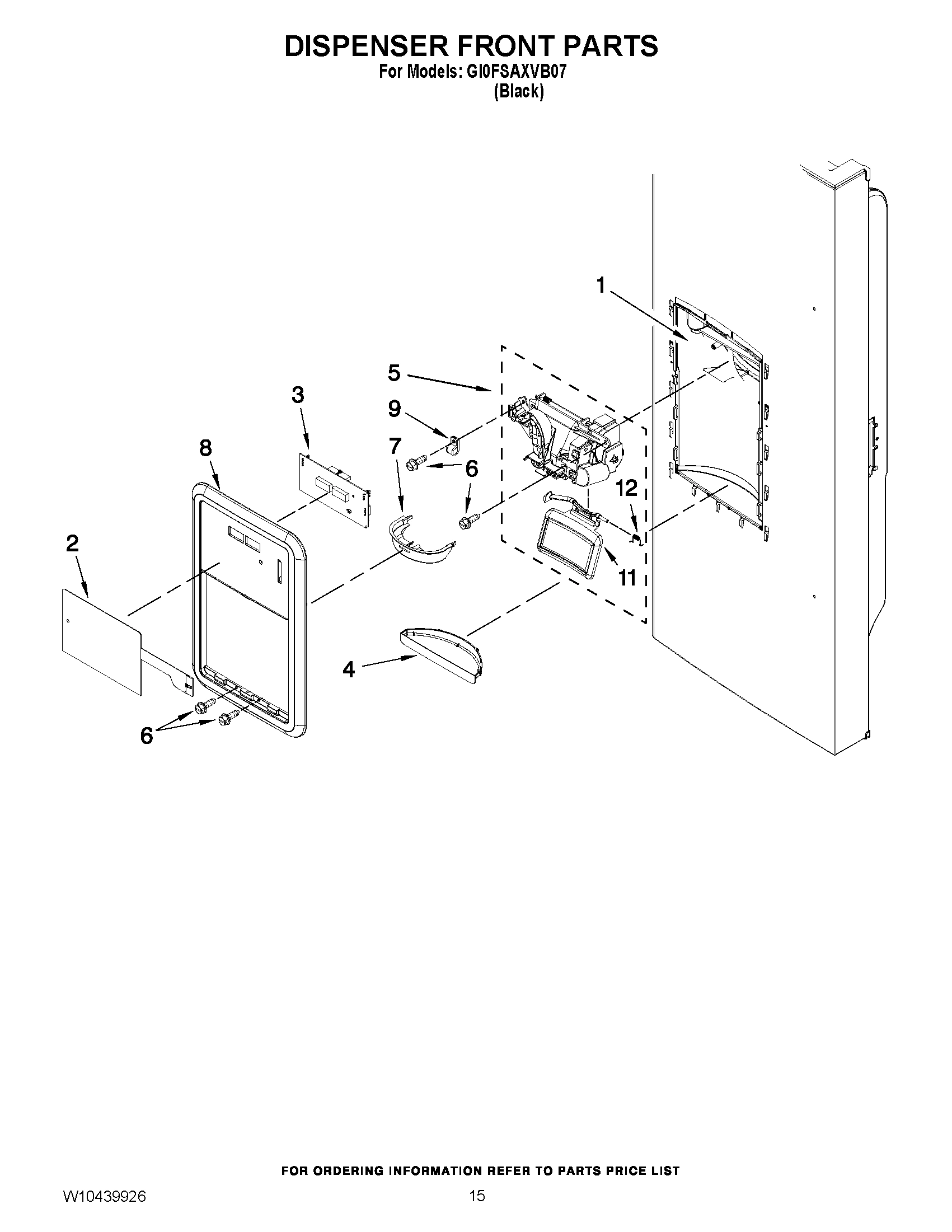 08 - DISPENSER FRONT PARTS