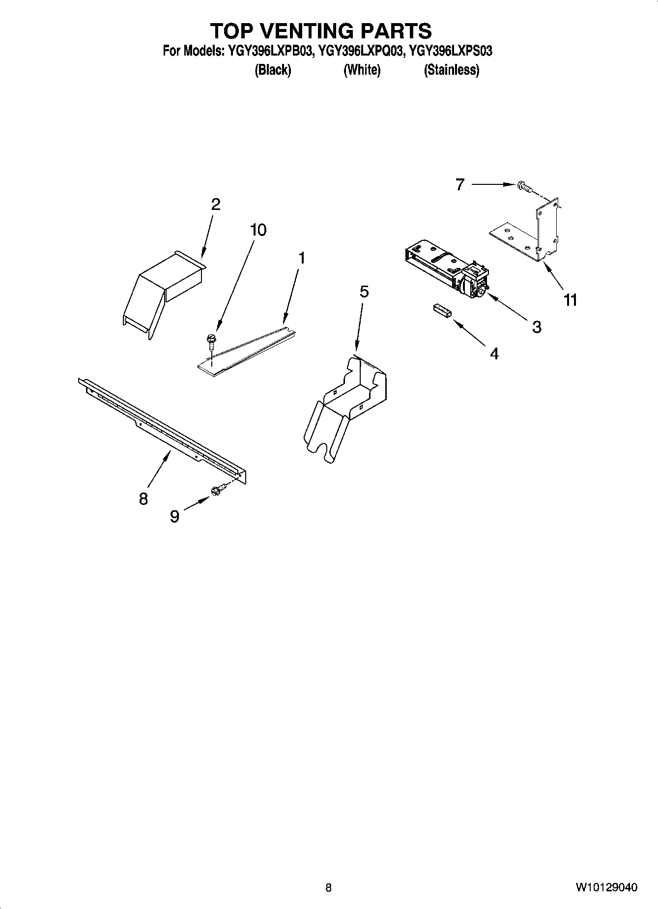 06 - TOP VENTING PARTS, OPTIONAL PARTS (NOT INCLUDED)