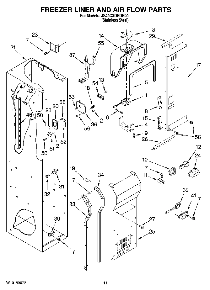 08 - FREEZER LINER AND AIR FLOW PARTS