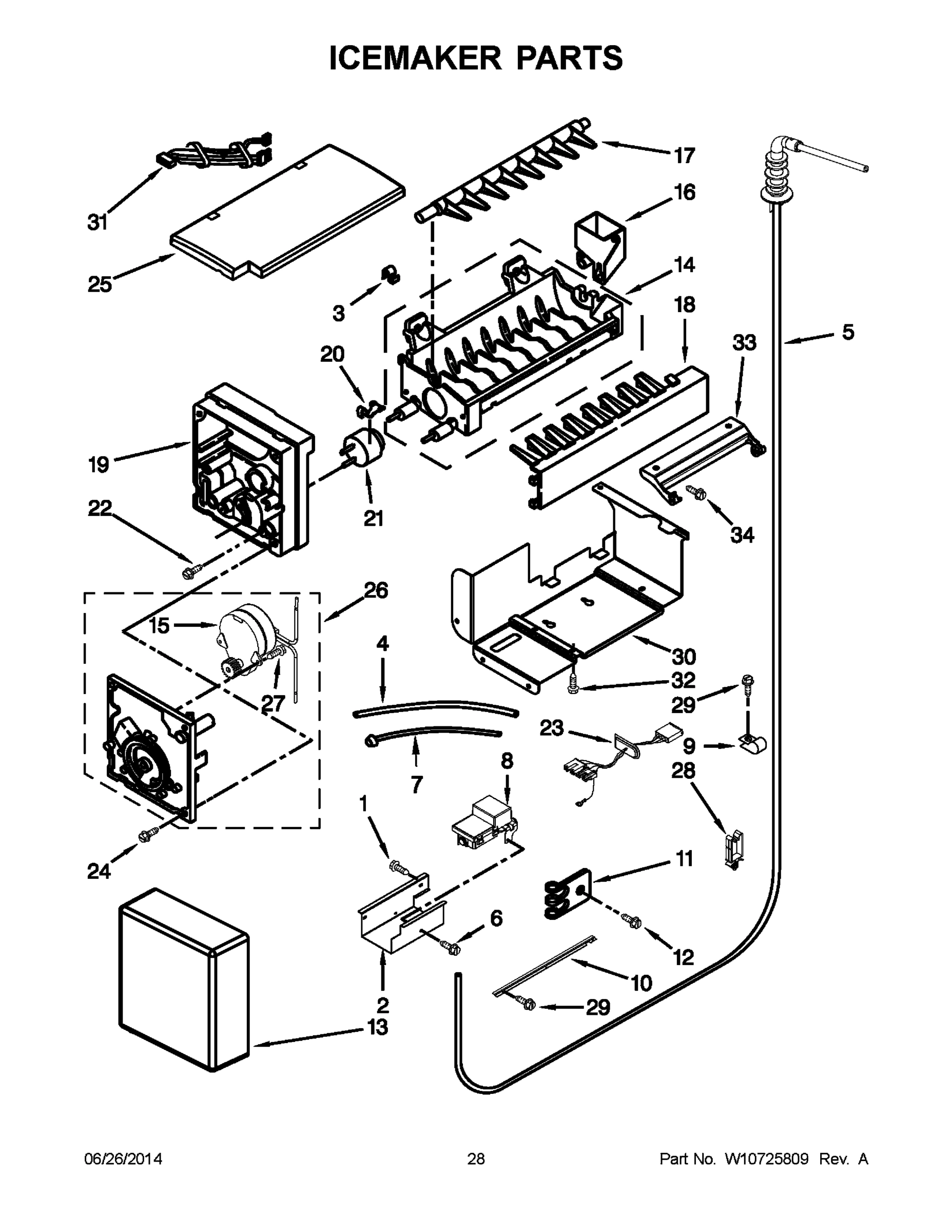15 - ICEMAKER PARTS