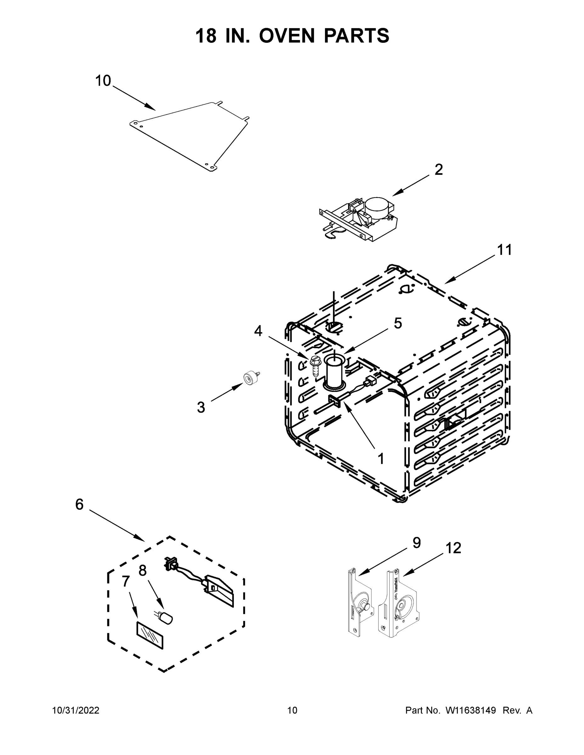06 - 18 IN. OVEN PARTS