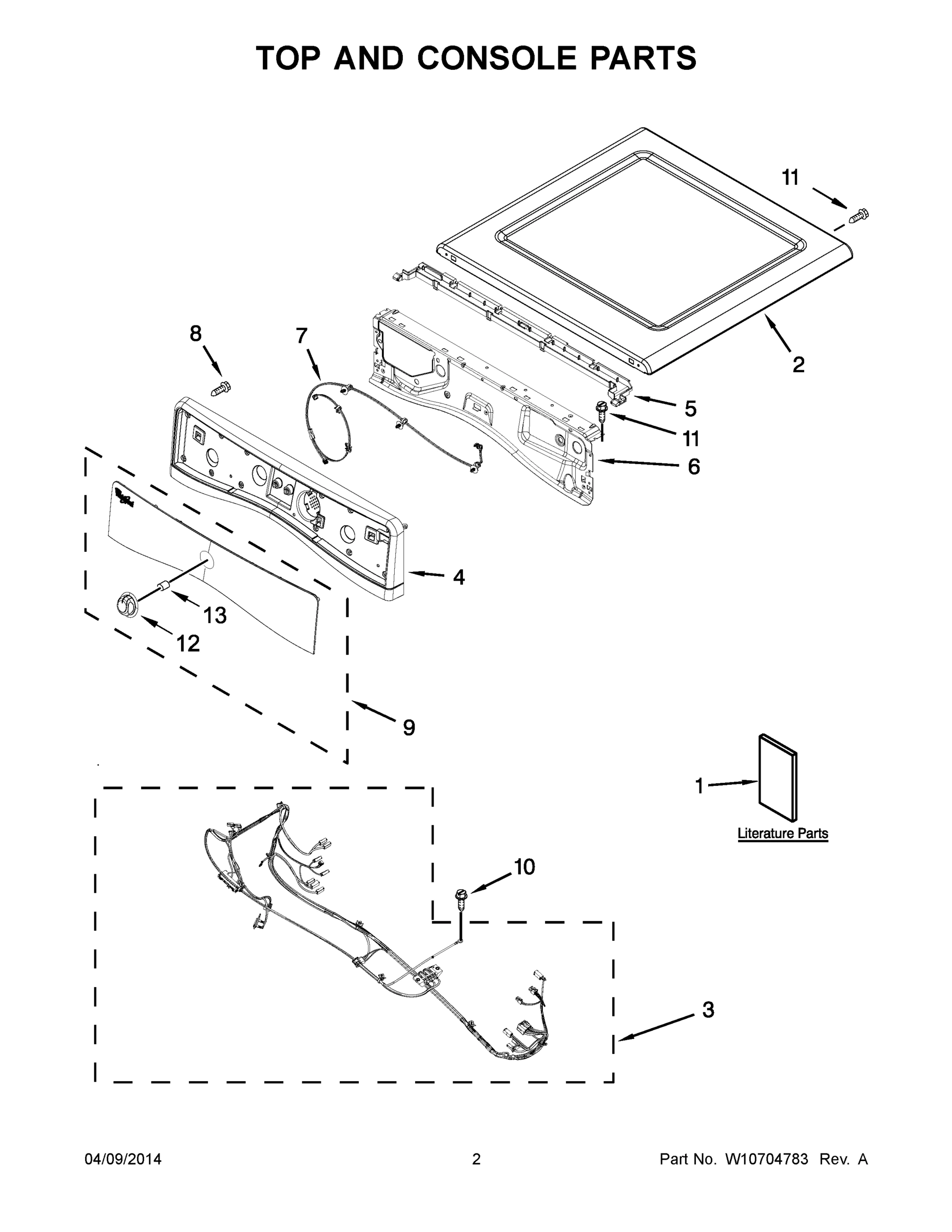 02 - TOP AND CONSOLE PARTS