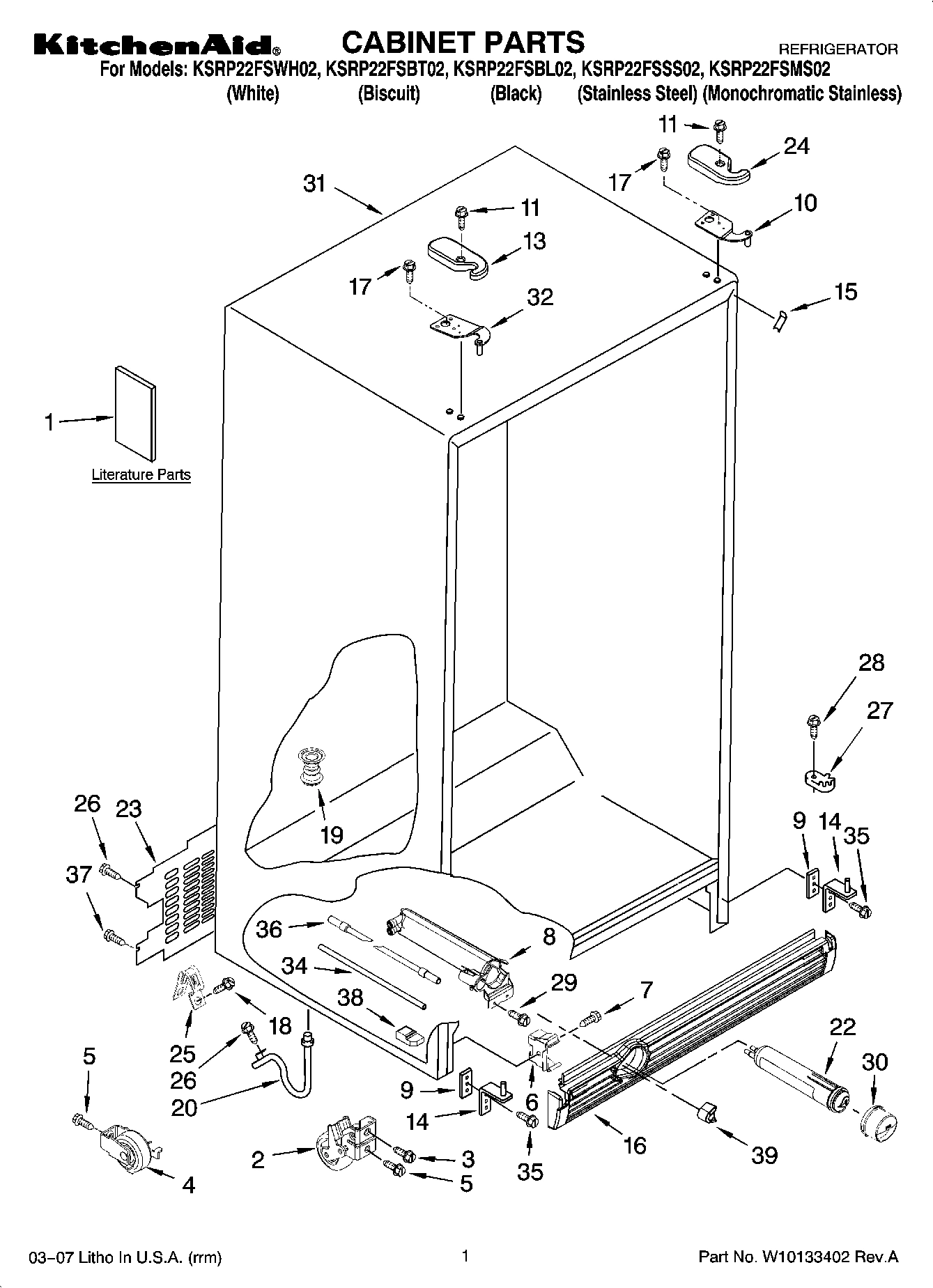 01 - CABINET PARTS
