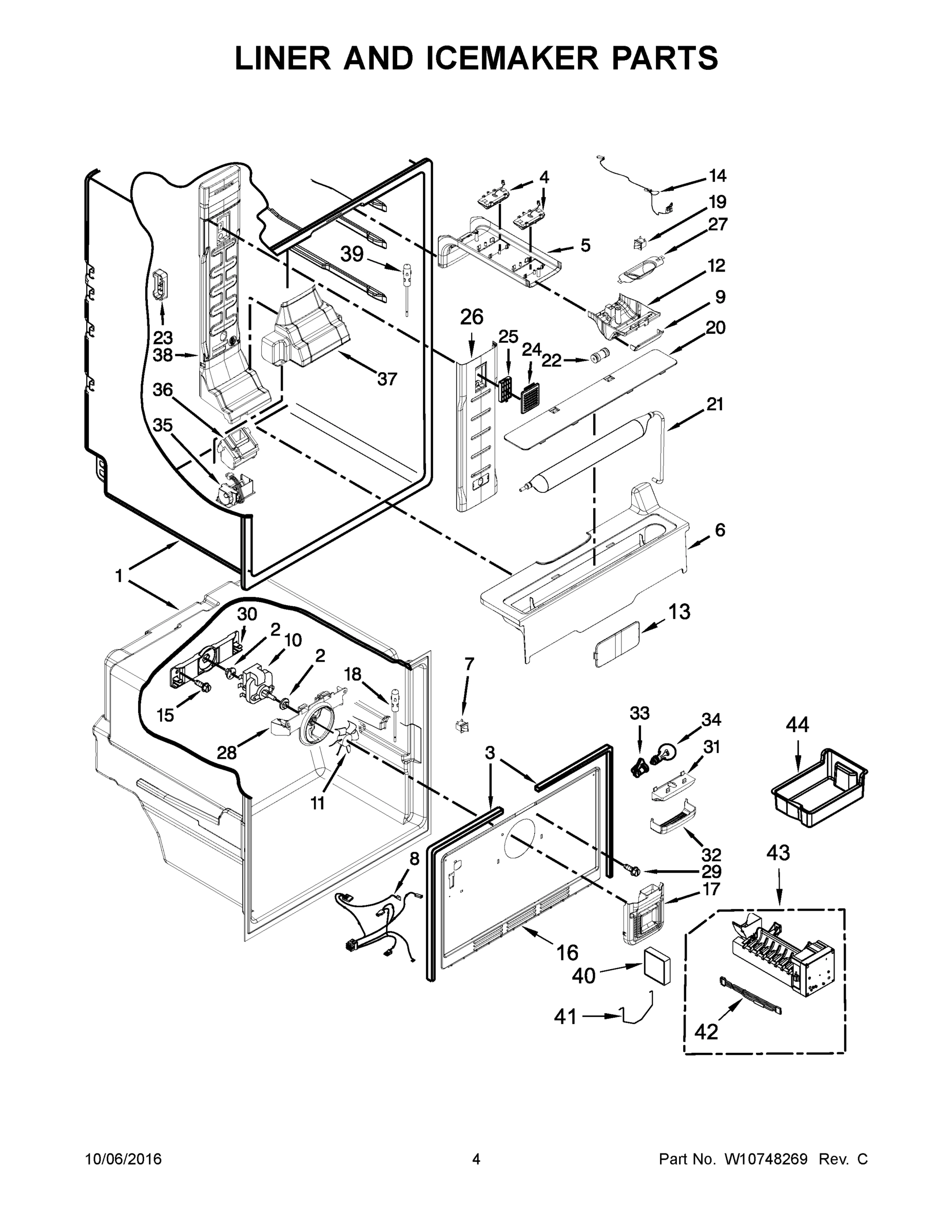03 - LINER AND ICEMAKER PARTS