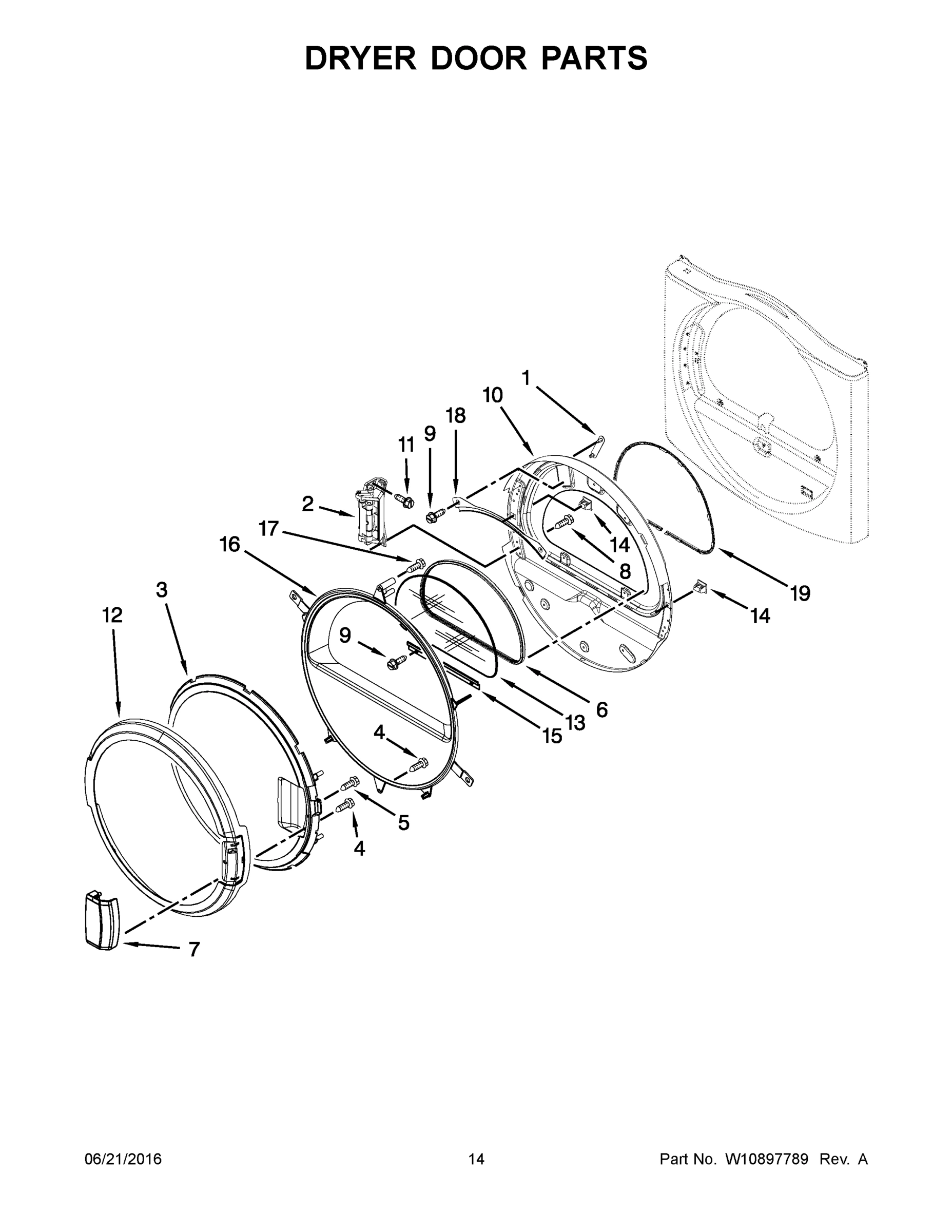 08 - DRYER DOOR PARTS