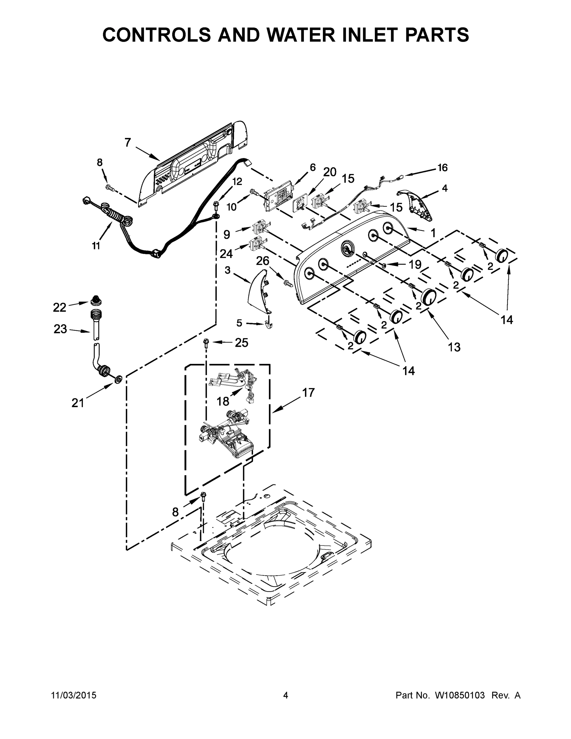 03 - CONTROLS AND WATER INLET PARTS