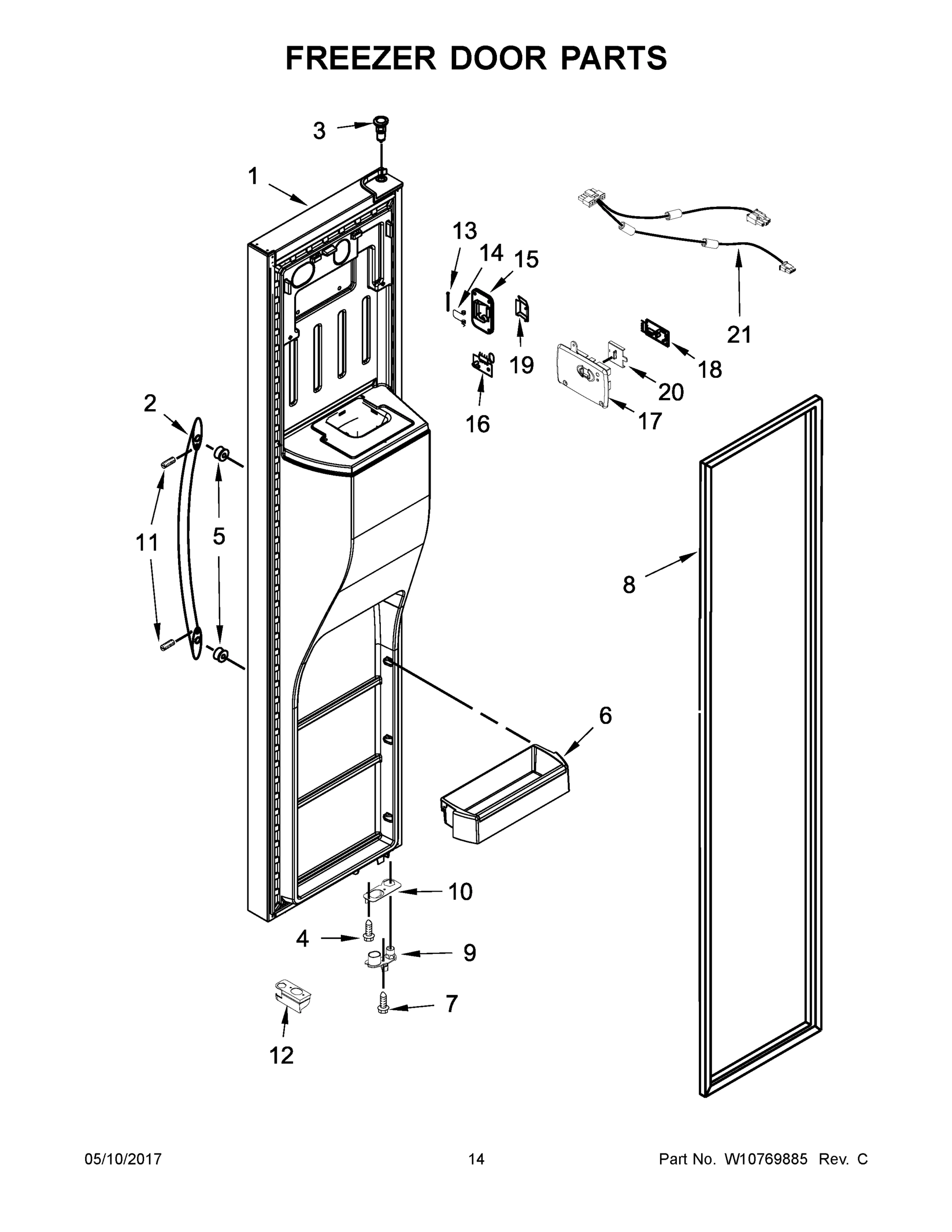 08 - FREEZER DOOR PARTS
