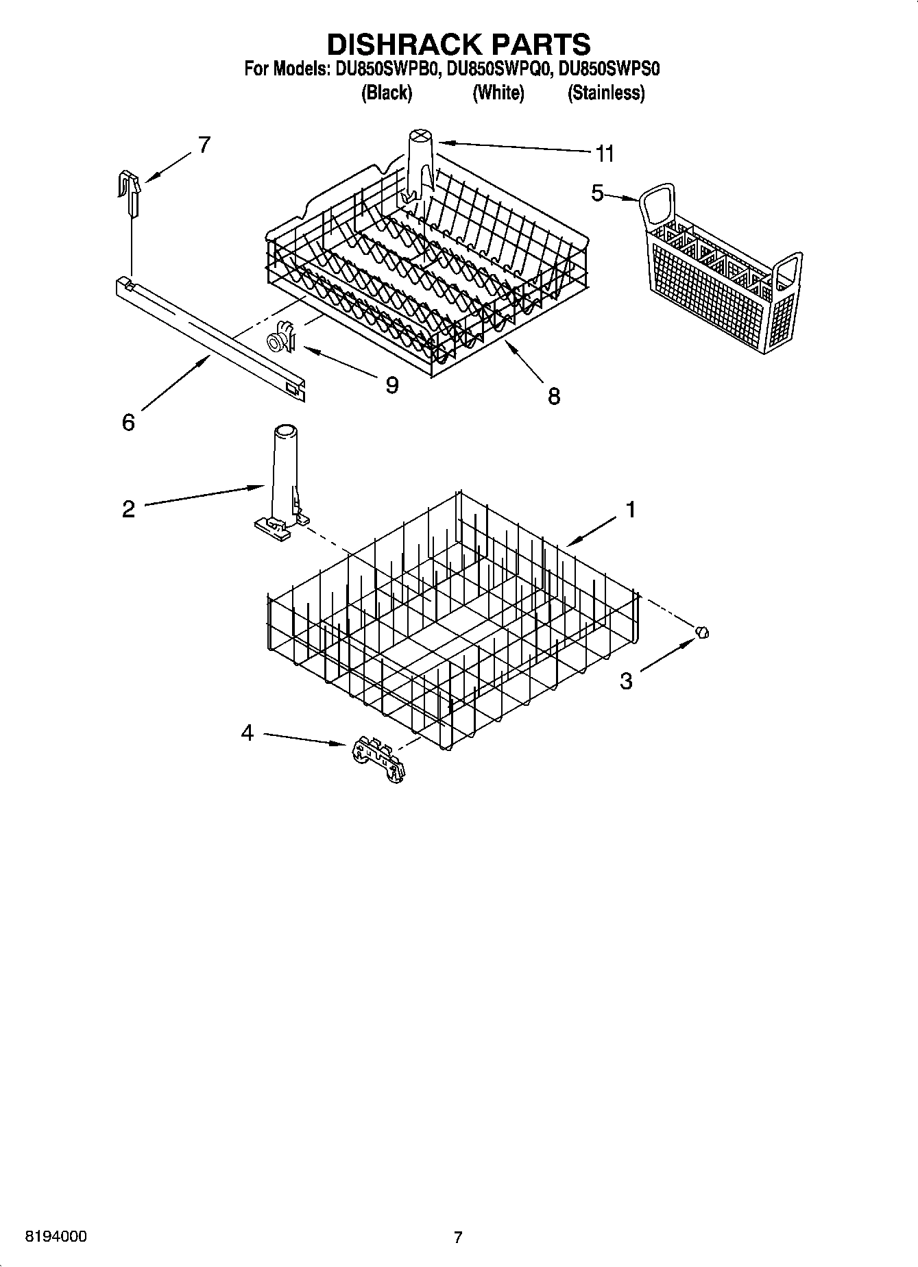 06 - DISHRACK PARTS, OPTIONAL PARTS