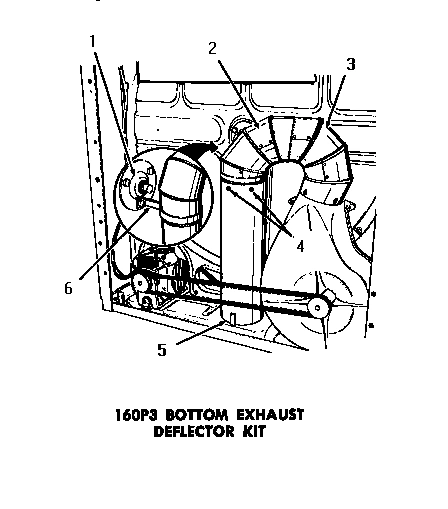 03 - 160P3 BOTTOM EXHAUST DEFLECTOR KIT