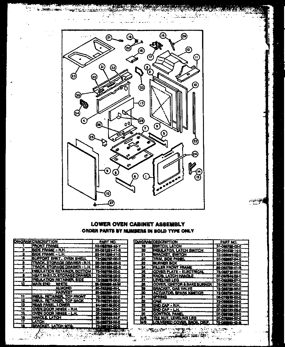 05 - LOWER OVEN CABINET ASSY