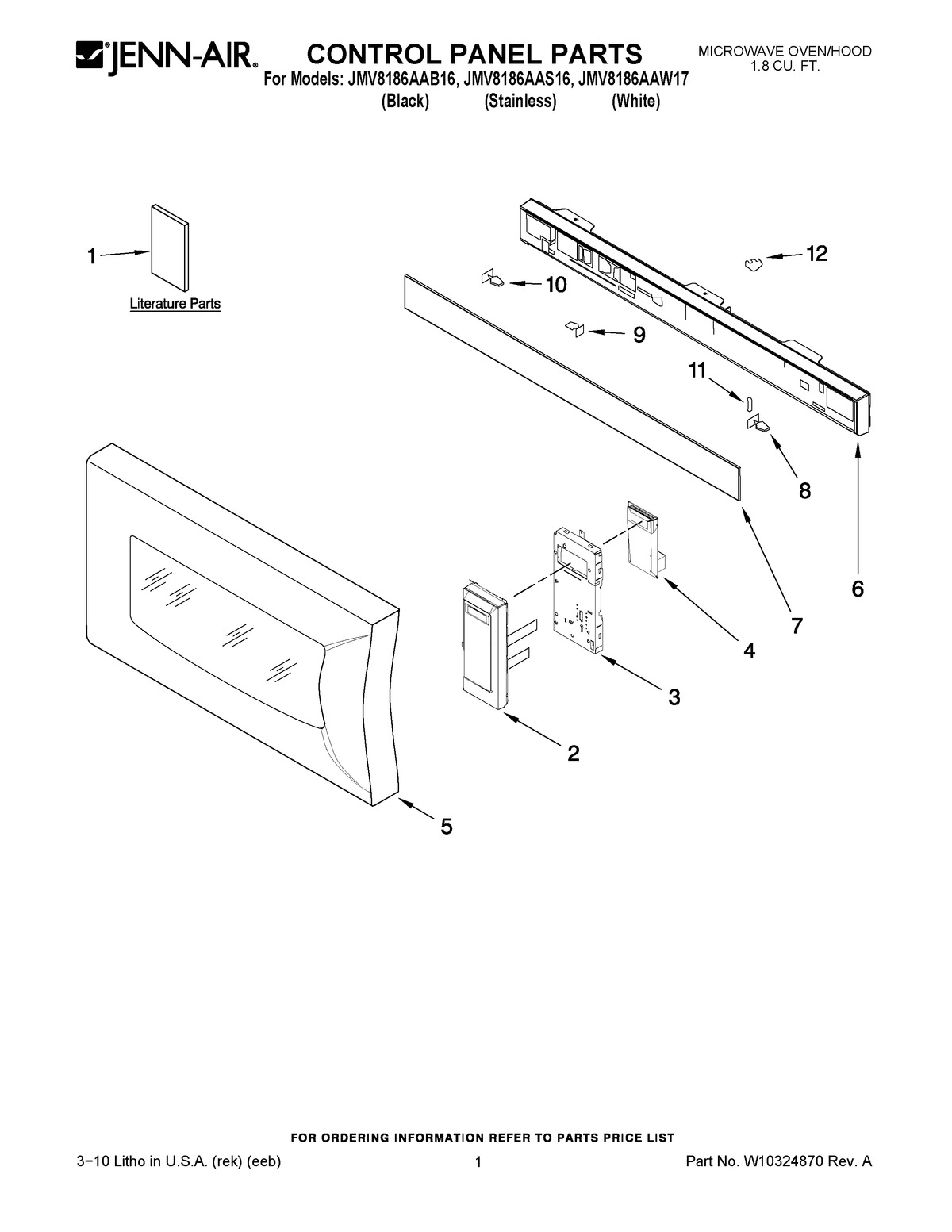01 - CONTROL PANEL PARTS