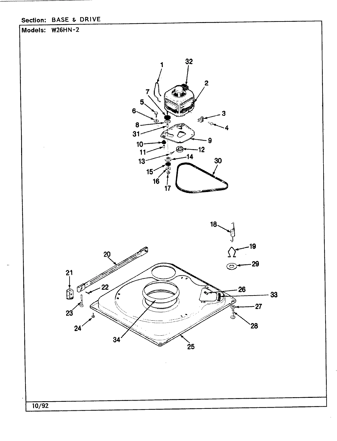 03 - BASE & DRIVE (W26HN2)(REV. H-M)