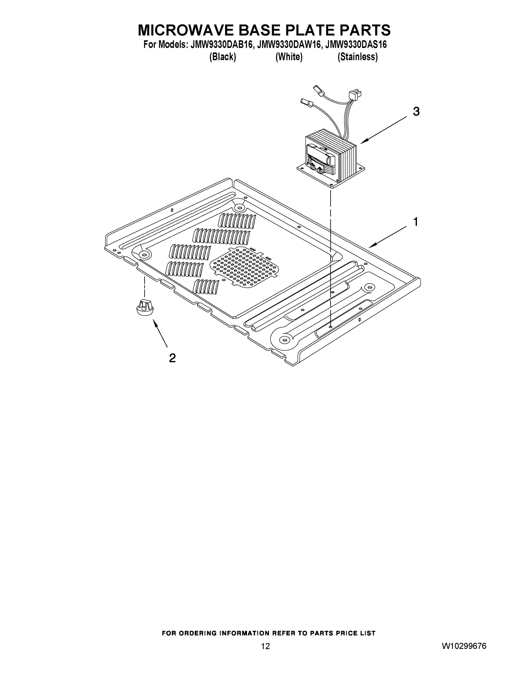 10 - MICROWAVE BASE PLATE PARTS