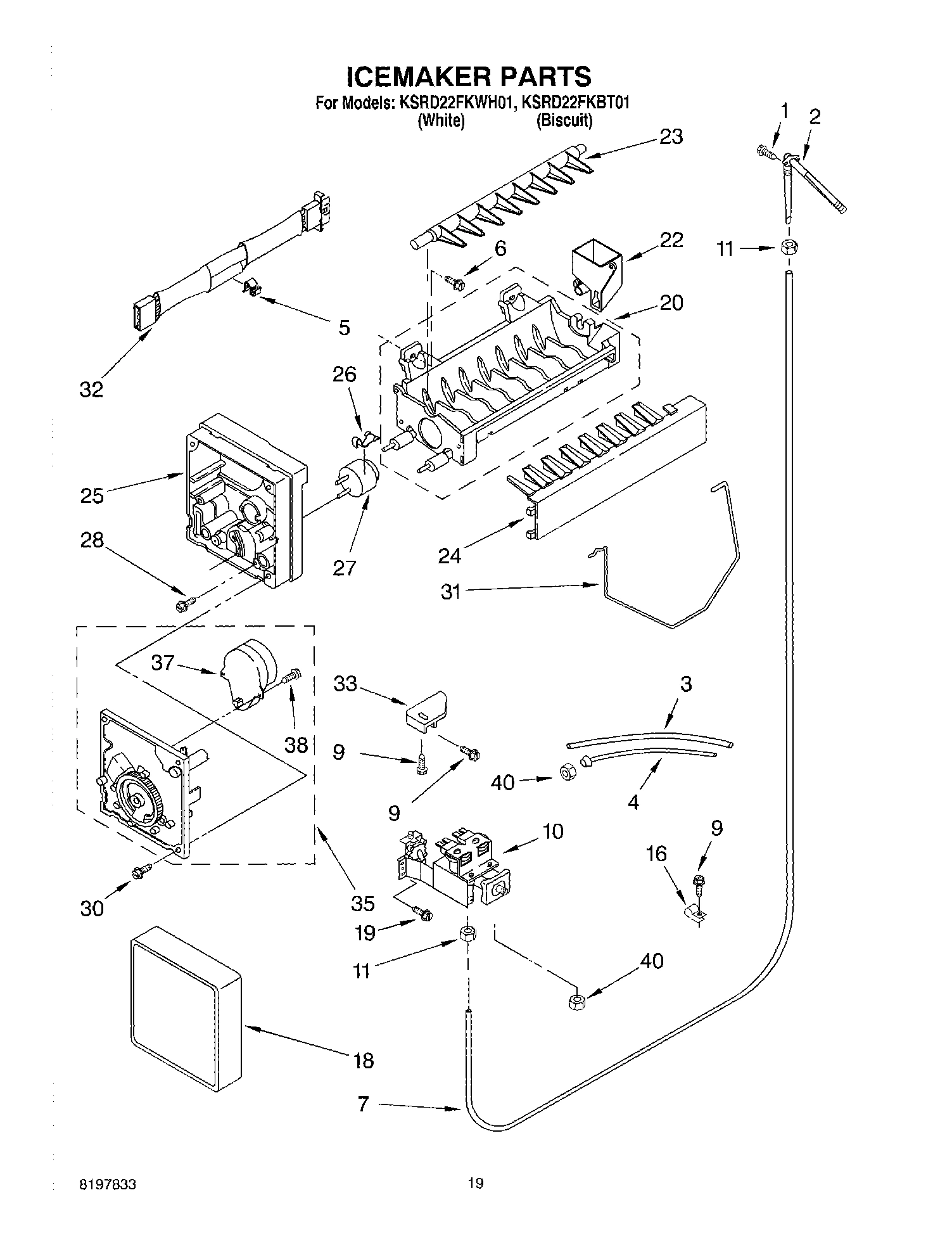 12 - ICEMAKER, OPTIONAL