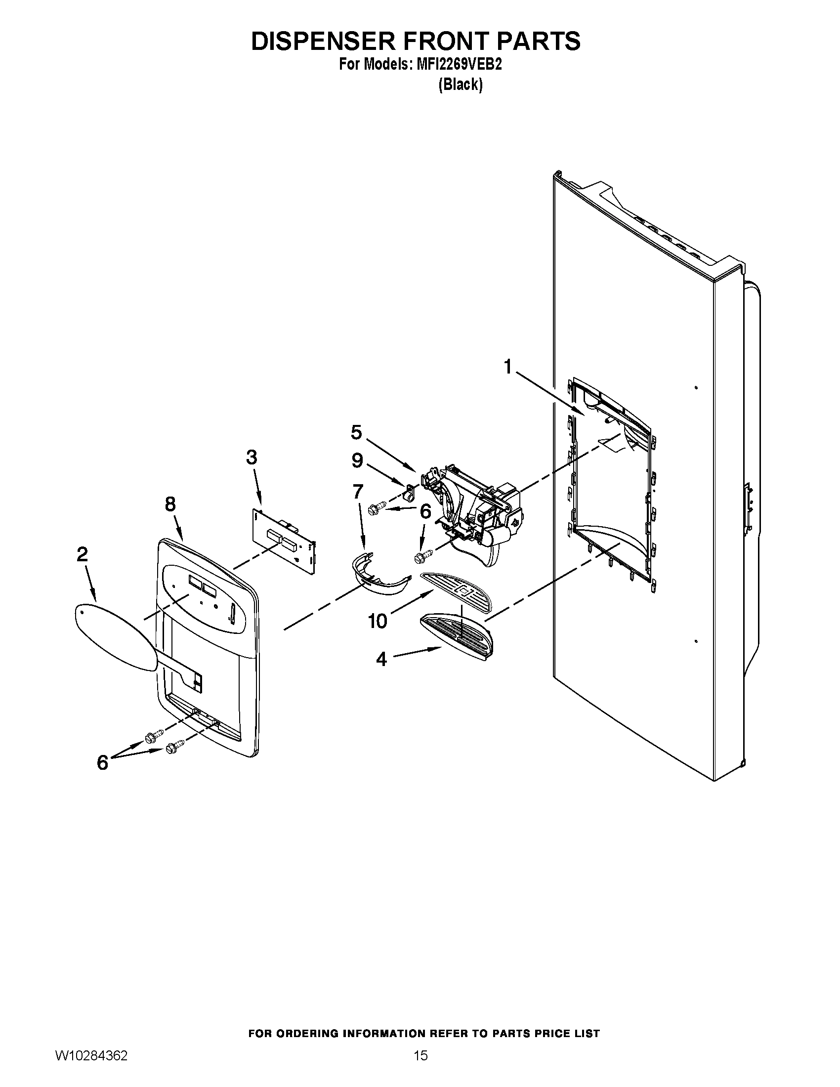 08 - DISPENSER FRONT PARTS