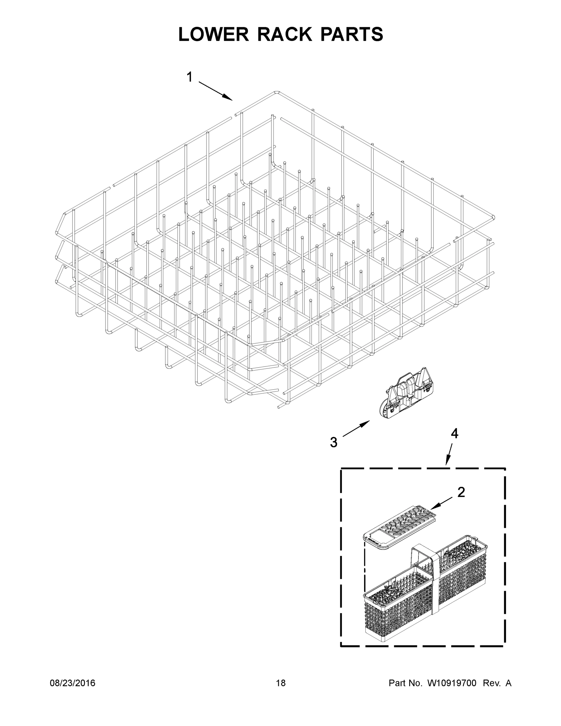 10 - LOWER RACK PARTS