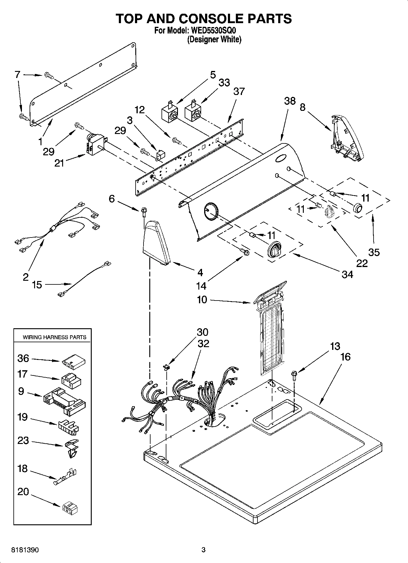 02 - TOP AND CONSOLE PARTS