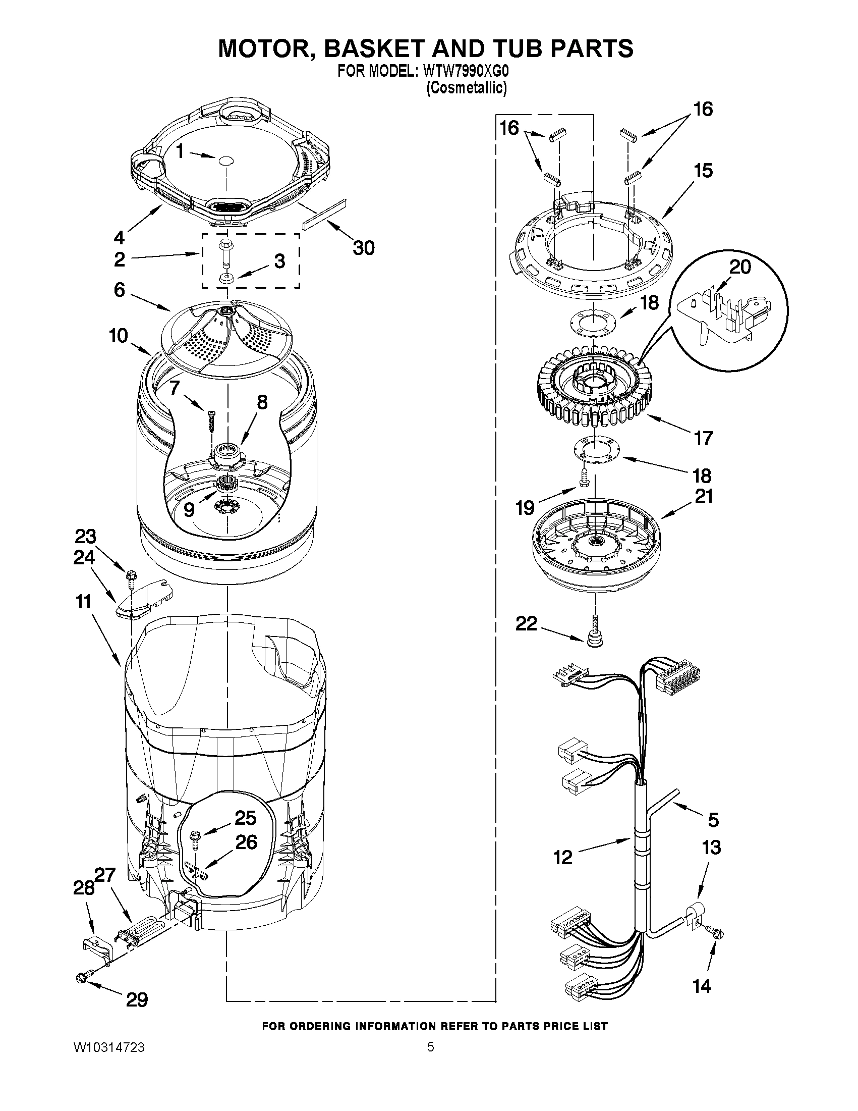 03 - MOTOR, BASKET AND TUB PARTS