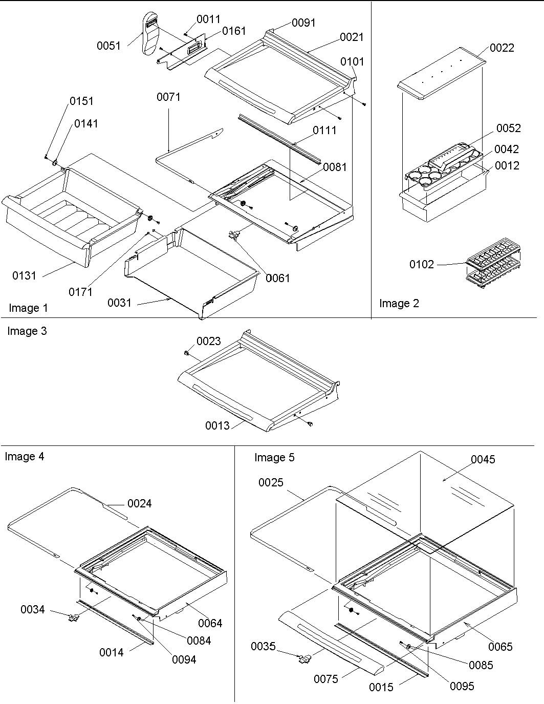 04 - Deli, Shelves and Crisper Assy