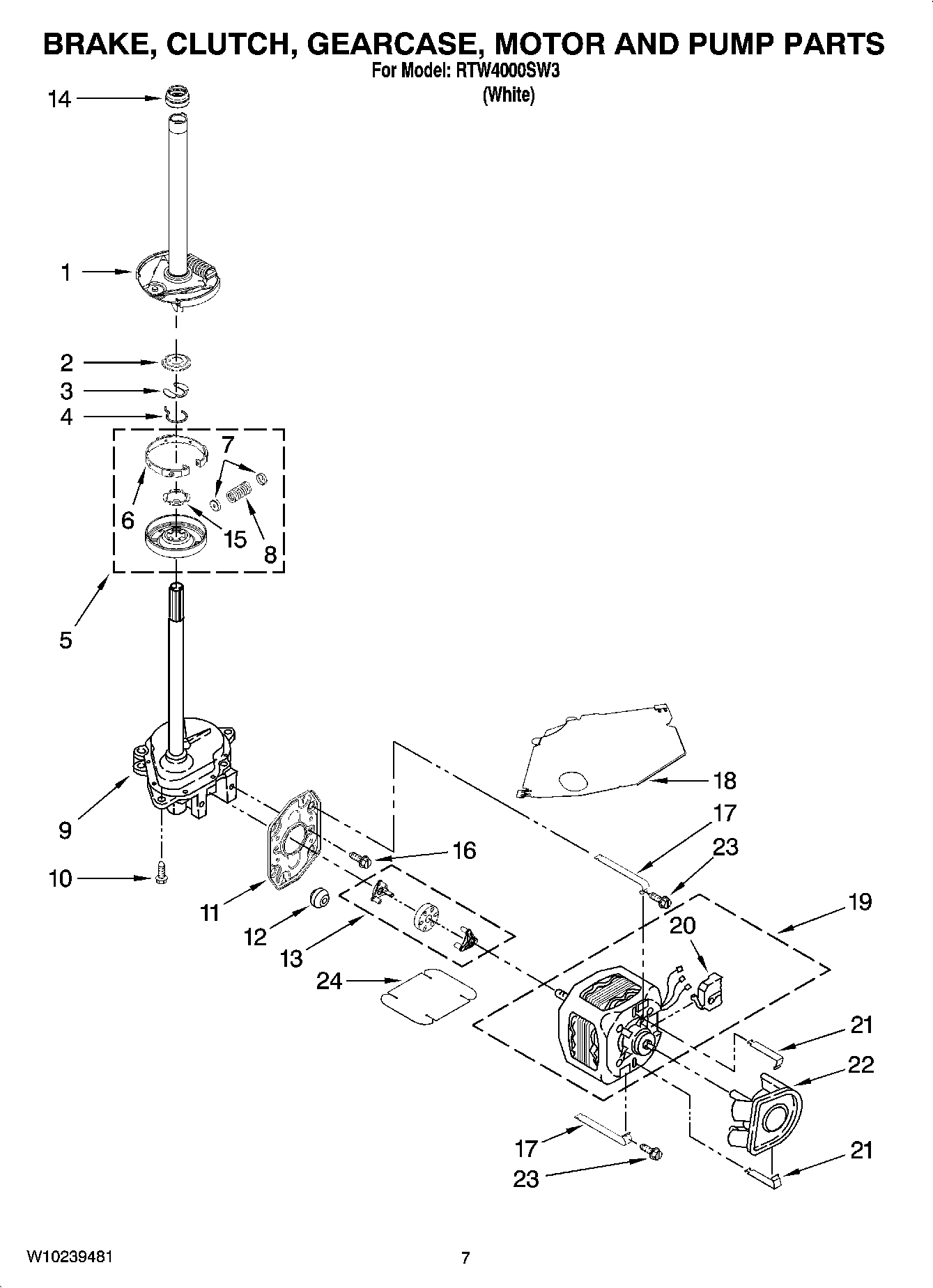 04 - BRAKE, CLUTCH, GEARCASE, MOTOR AND PUMP PARTS