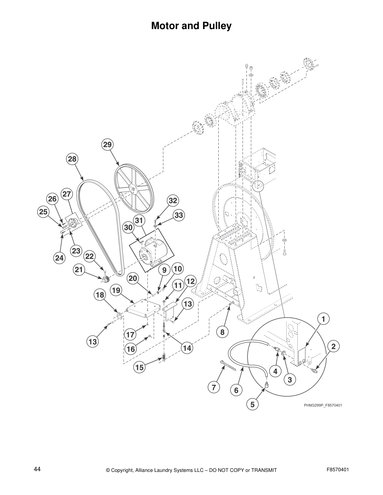 Motor and Pulley