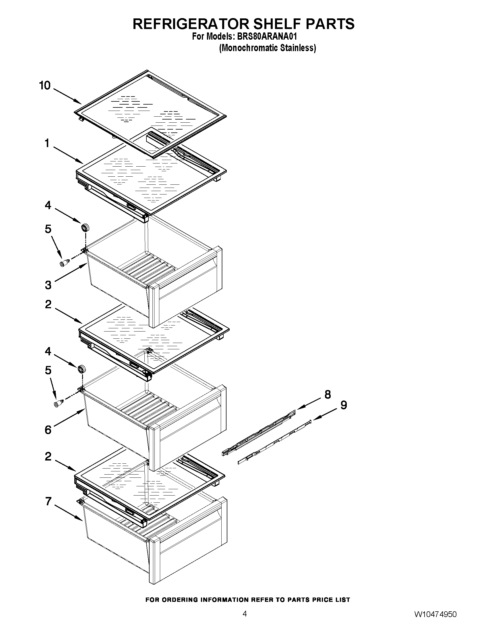 03 - REFRIGERATOR SHELF PARTS