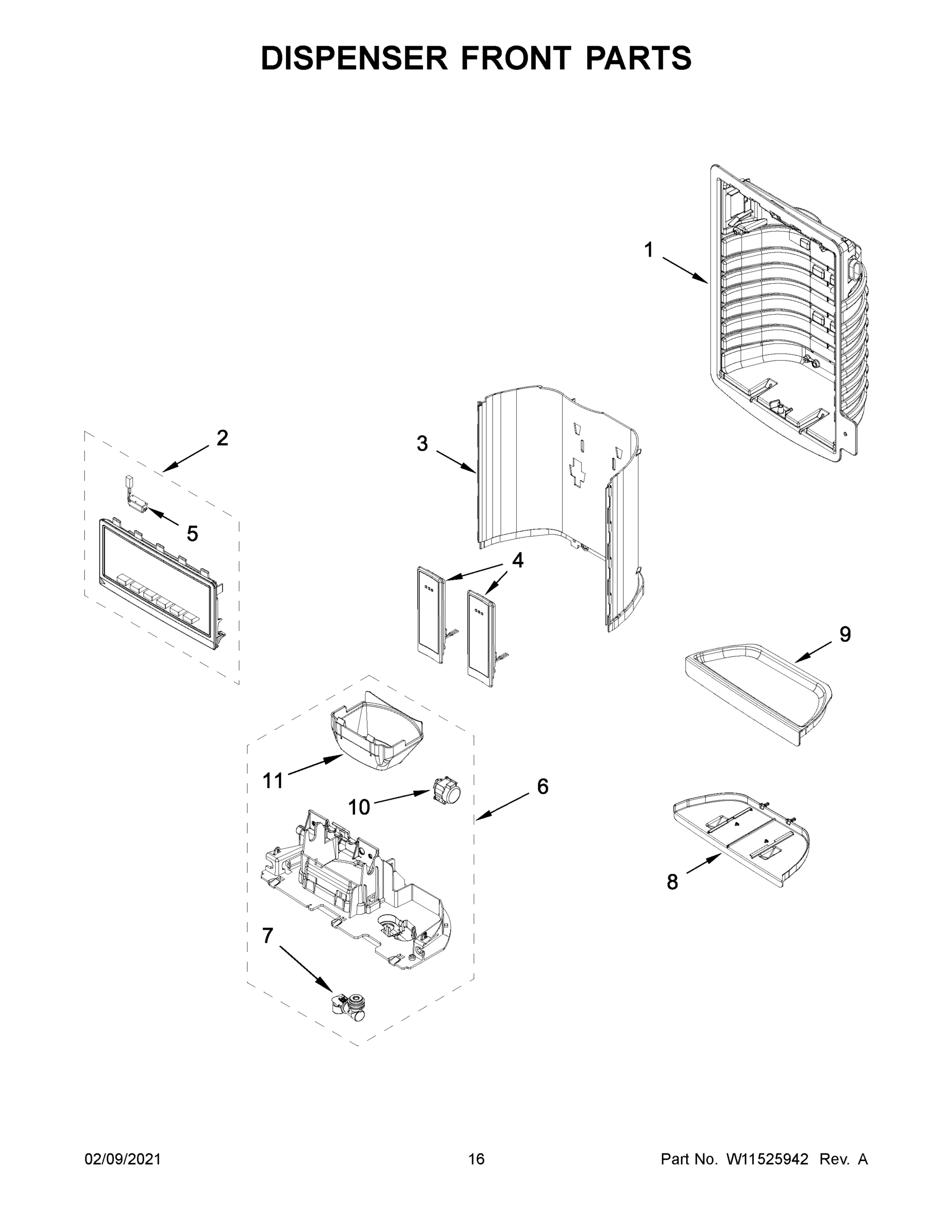 09 - DISPENSER FRONT PARTS