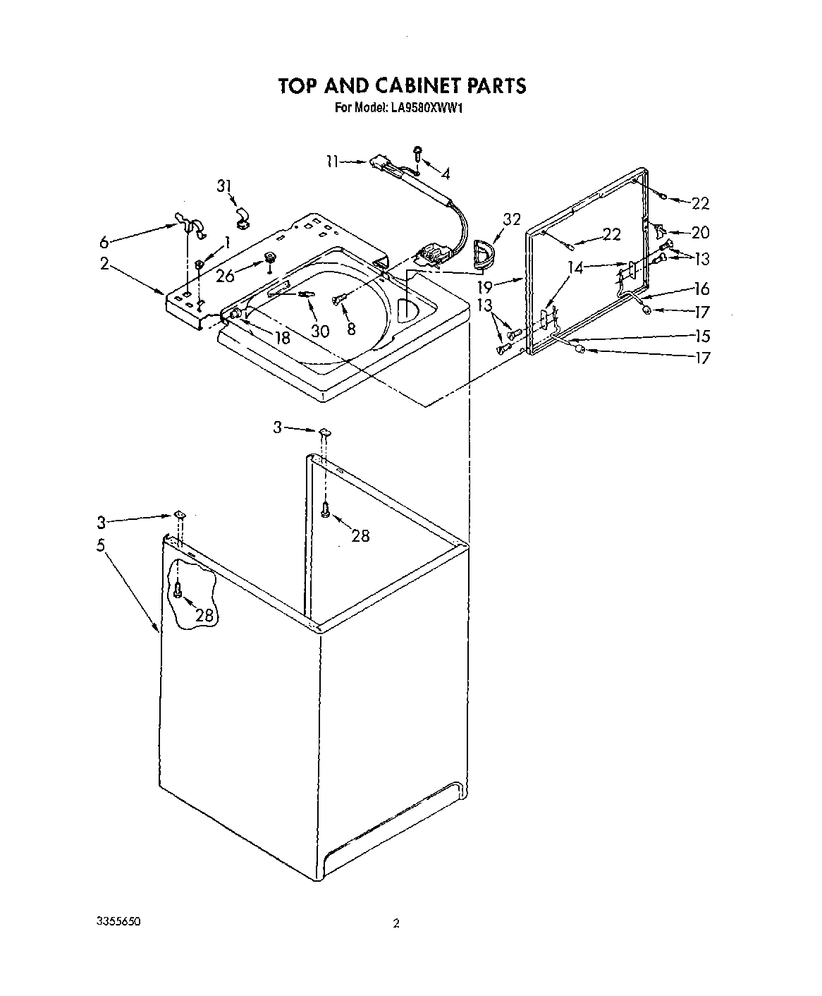 02 - TOP AND CABINET, LIT/OPTIONAL
