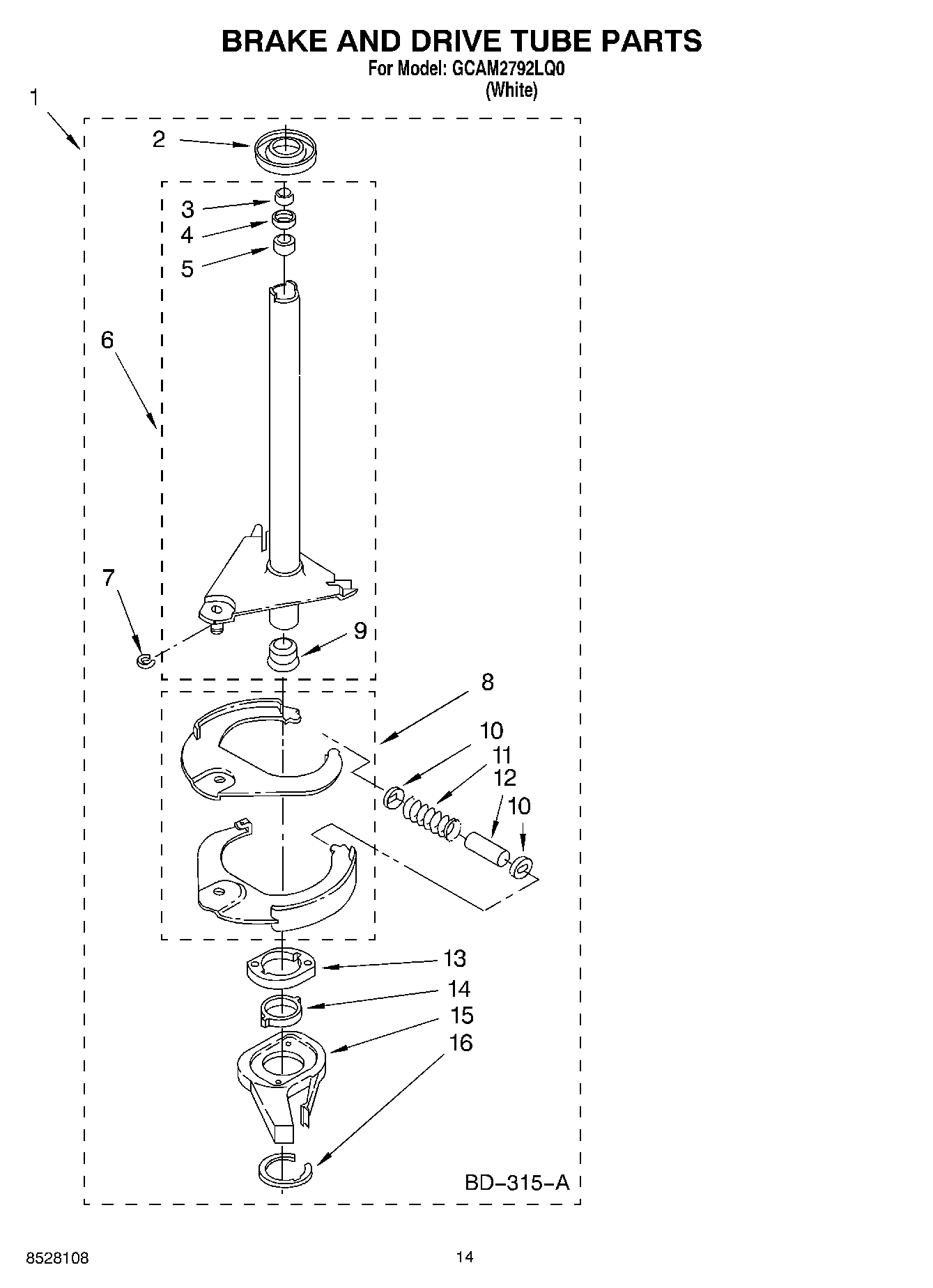 10 - BRAKE AND DRIVE TUBE