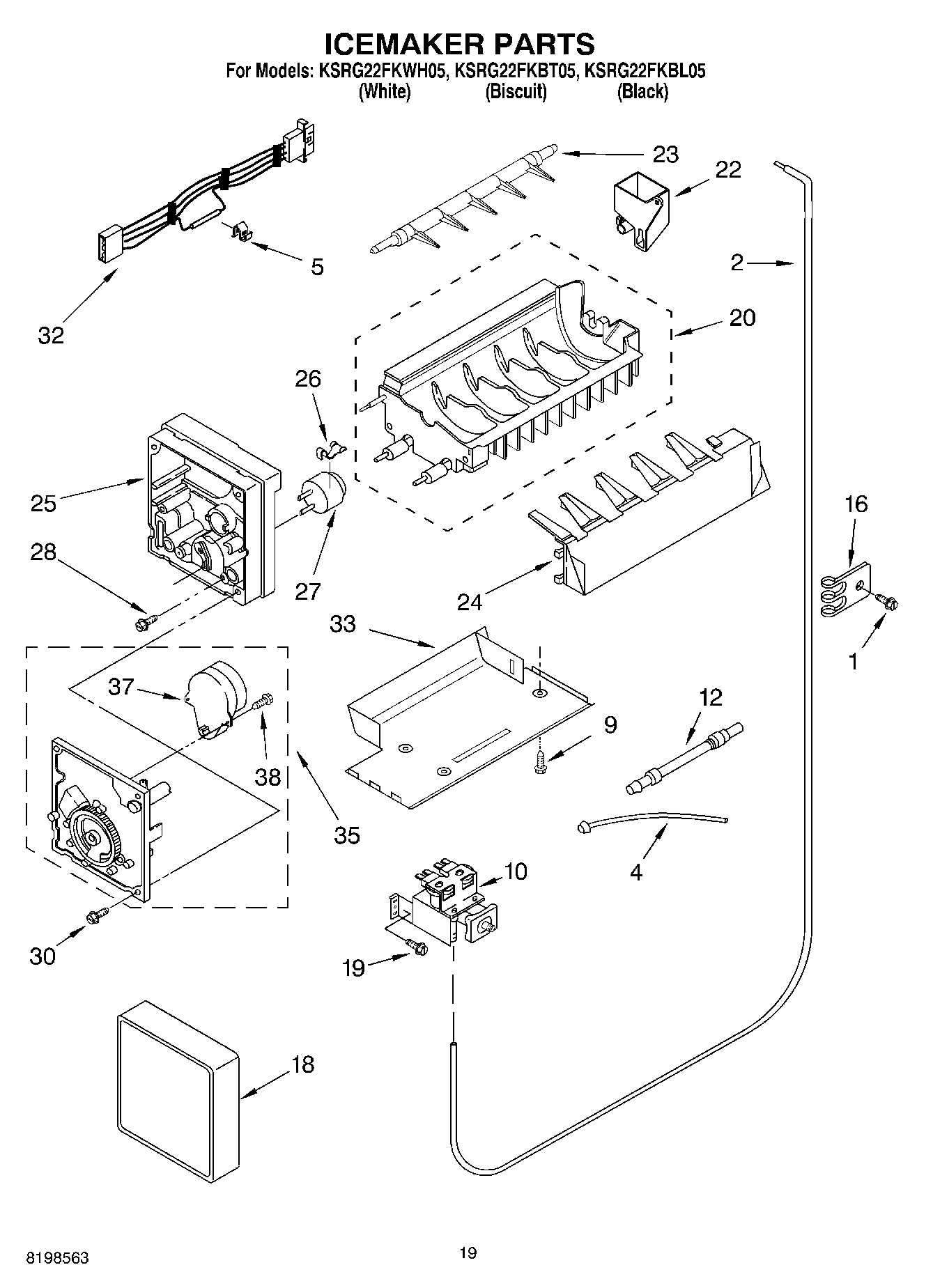 11 - ICEMAKER PARTS