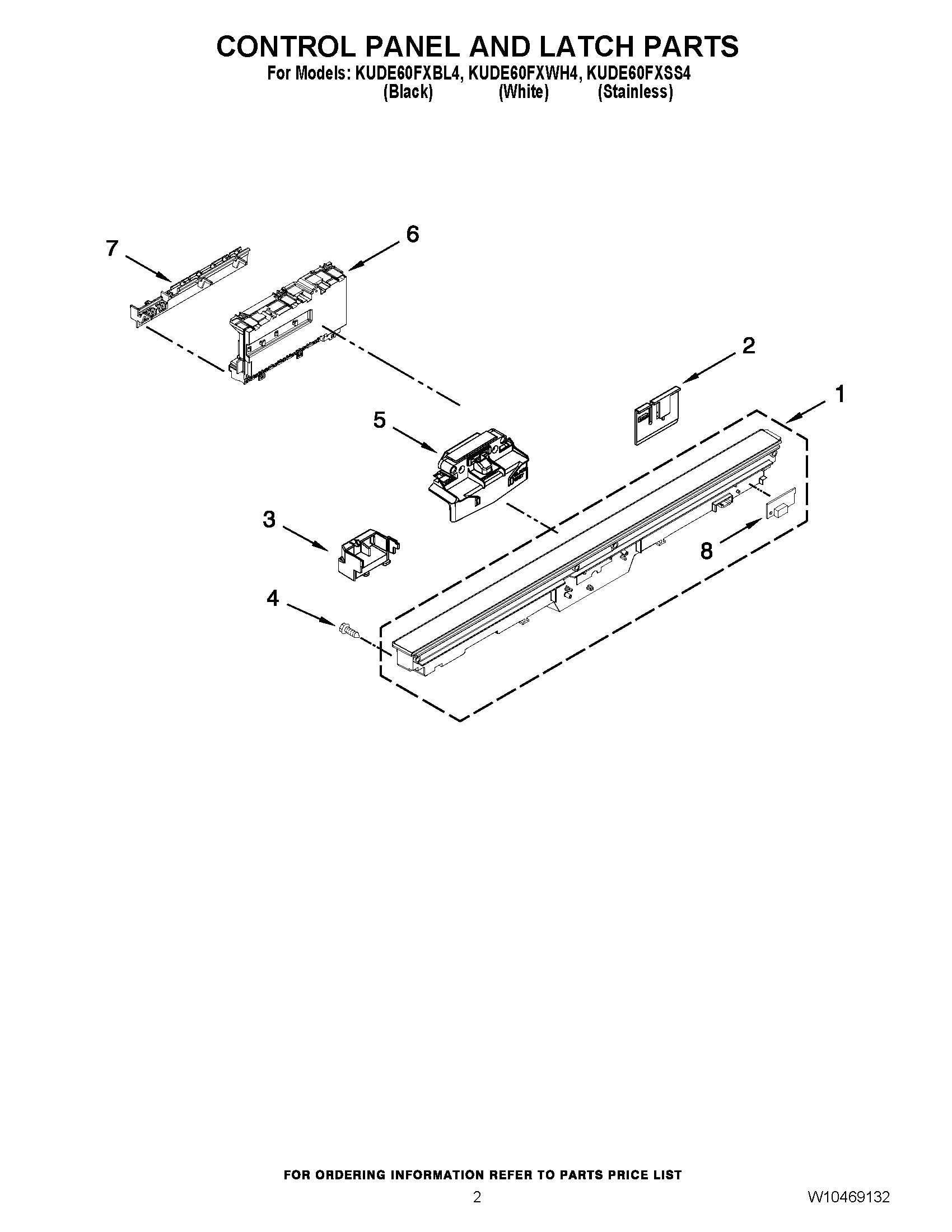 02 - CONTROL PANEL AND LATCH PARTS