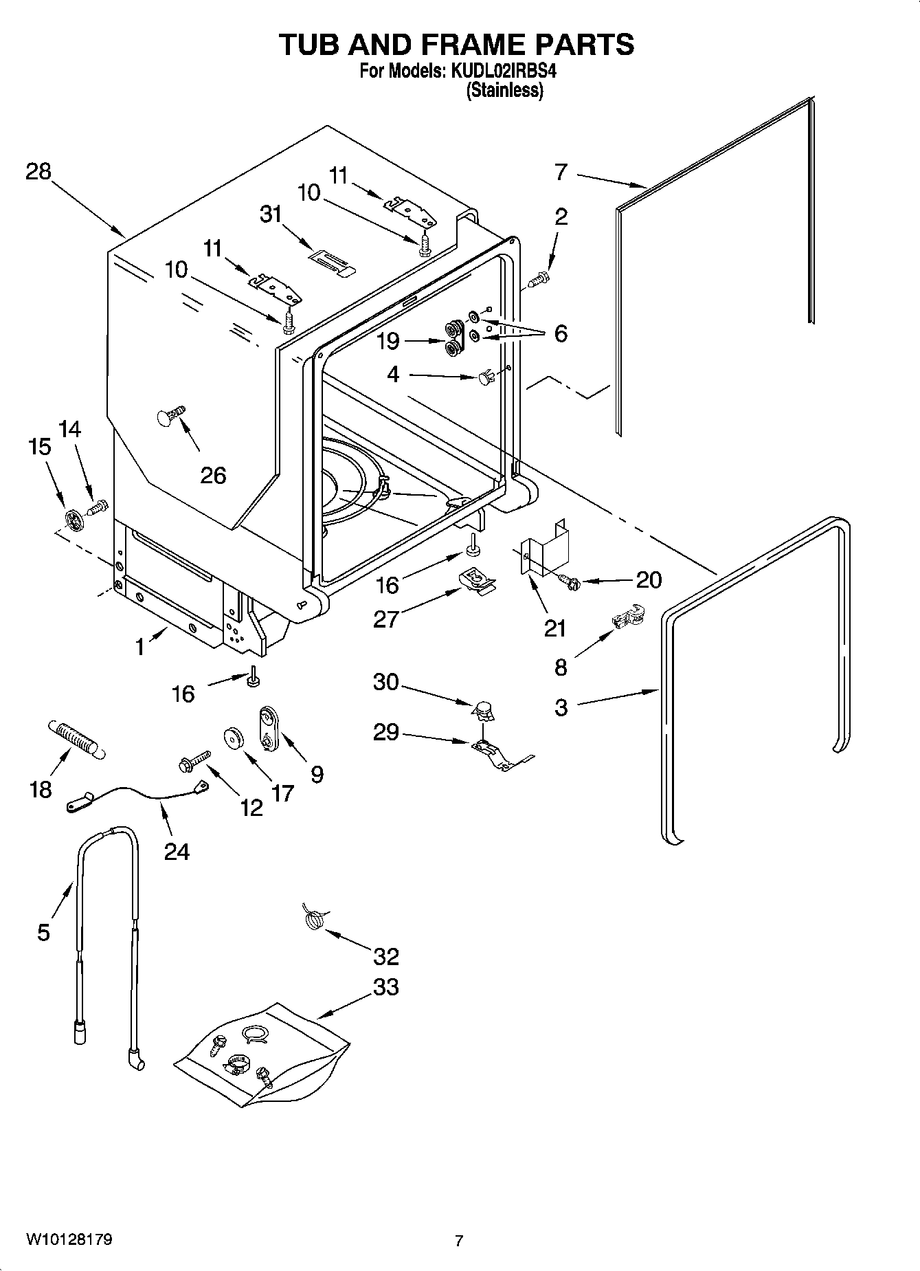 07 - TUB AND FRAME PARTS