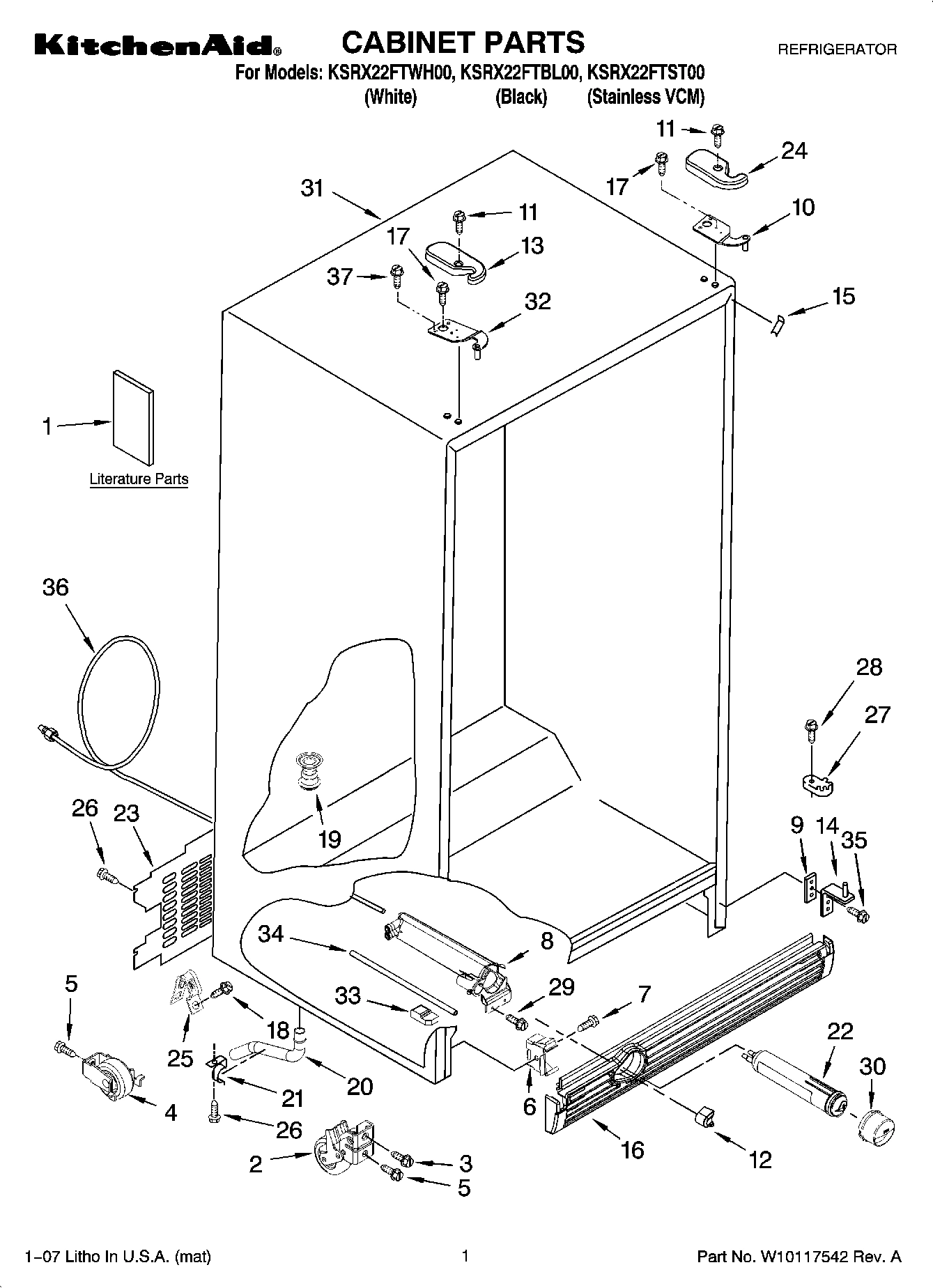 01 - CABINET PARTS
