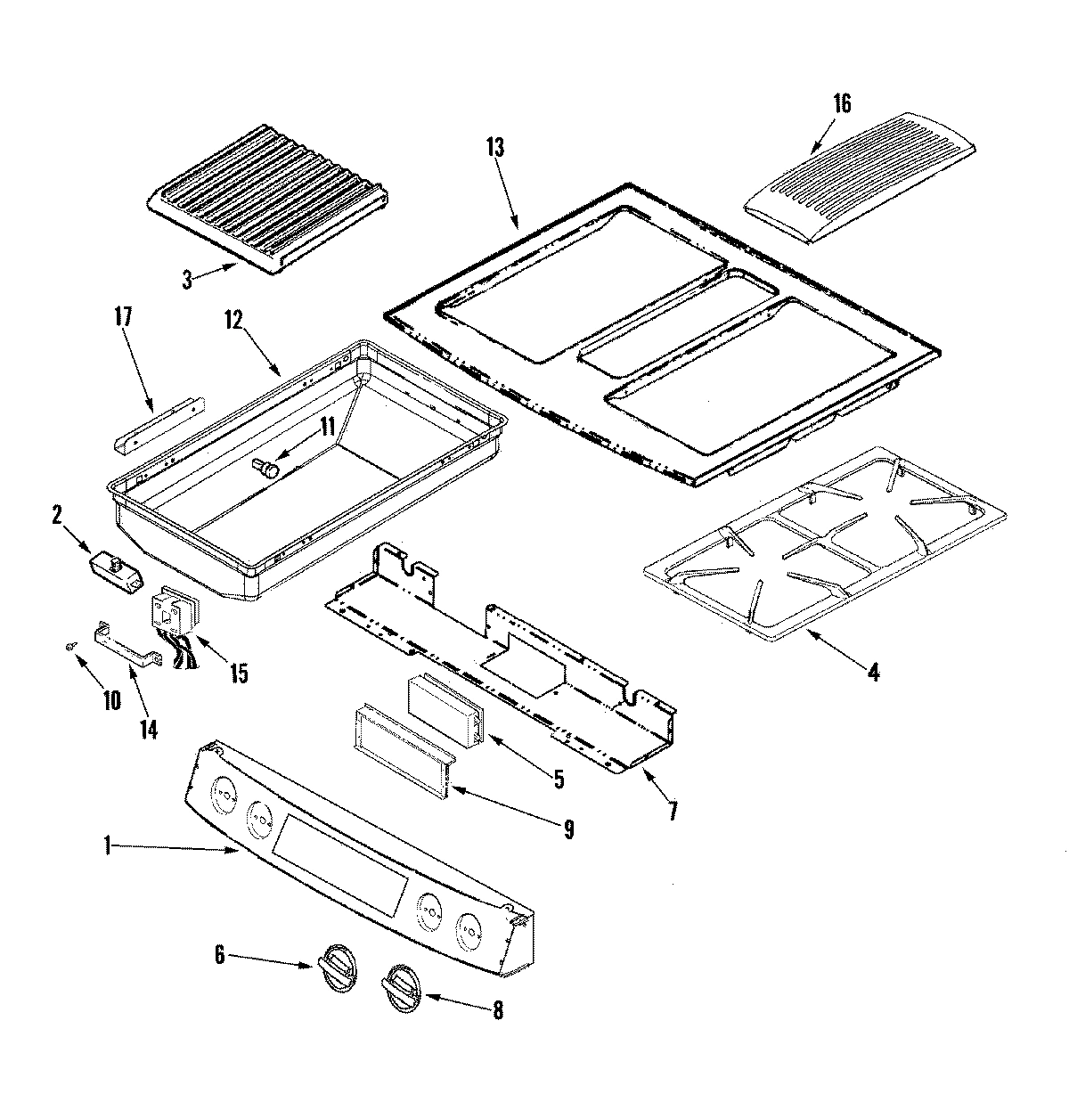 03 - CONTROL PANEL/TOP ASSEMBLY