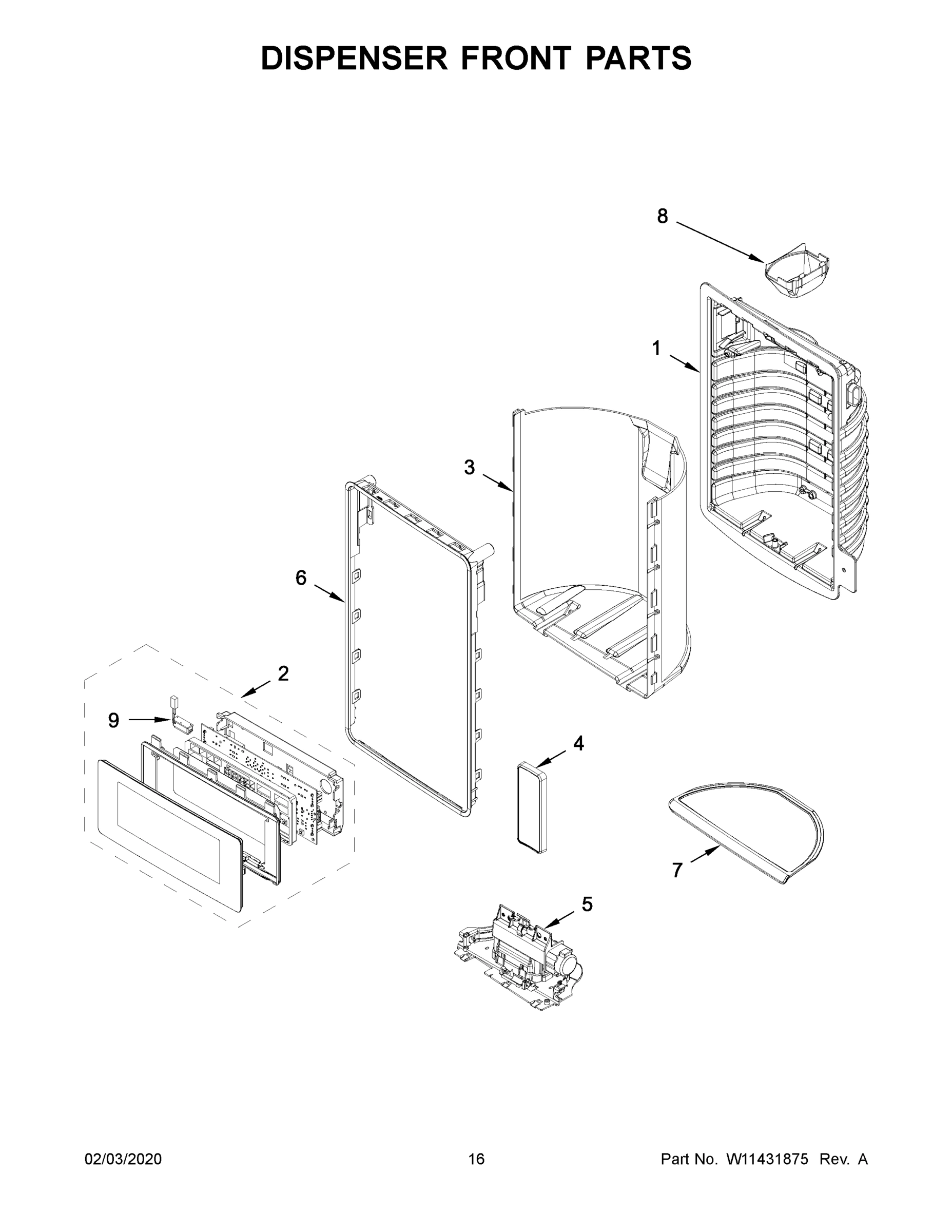 09 - DISPENSER FRONT PARTS