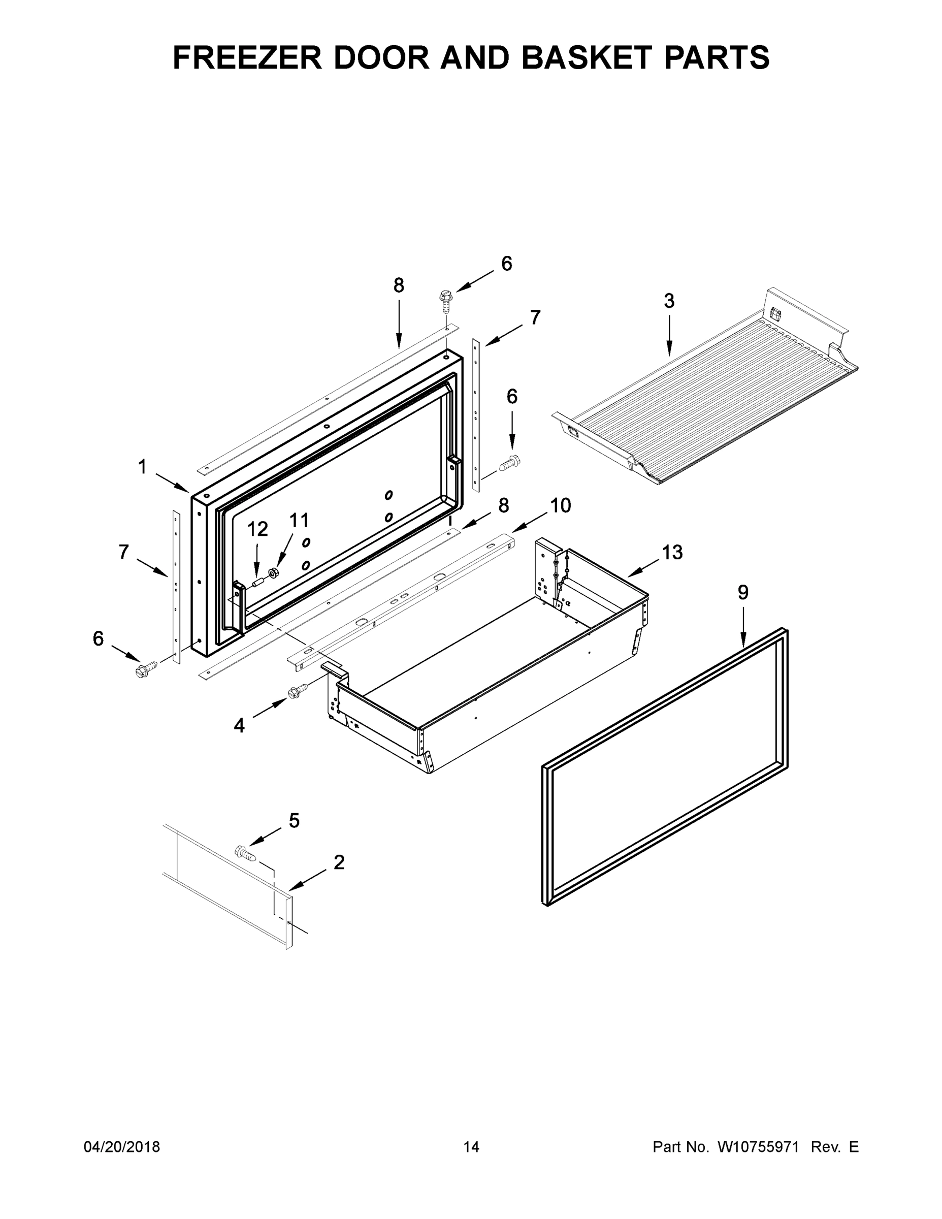 08 - FREEZER DOOR AND BASKET PARTS