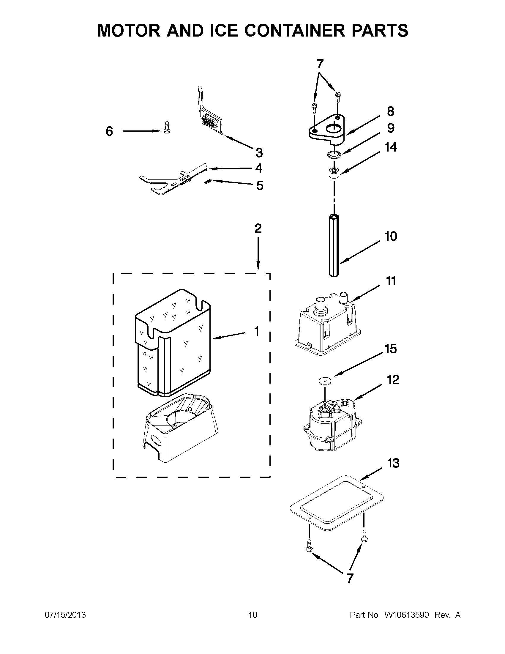 05 - MOTOR AND ICE CONTAINER PARTS