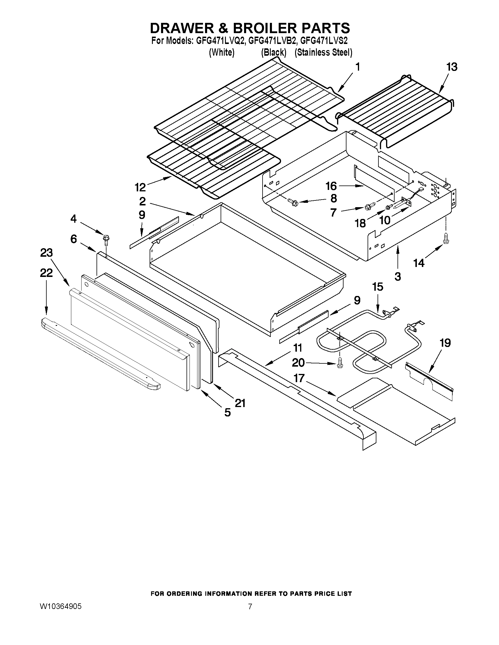 05 - DRAWER & BROILER PARTS