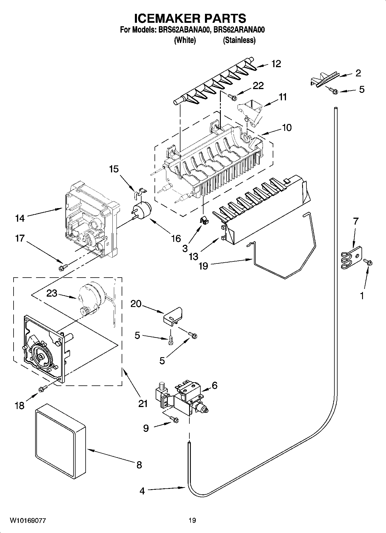 12 - ICEMAKER PARTS, OPTIONAL PARTS (NOT INCLUDED)